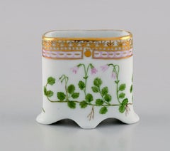 Kaiser, Germany, Porcelain Vase and Lidded Bowl with Hand-Painted Flowers