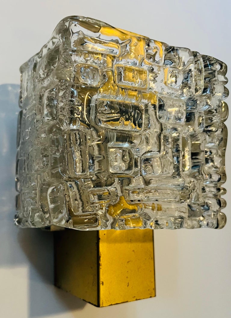 Kaiser Glass 1960s Wall Light For Sale 4