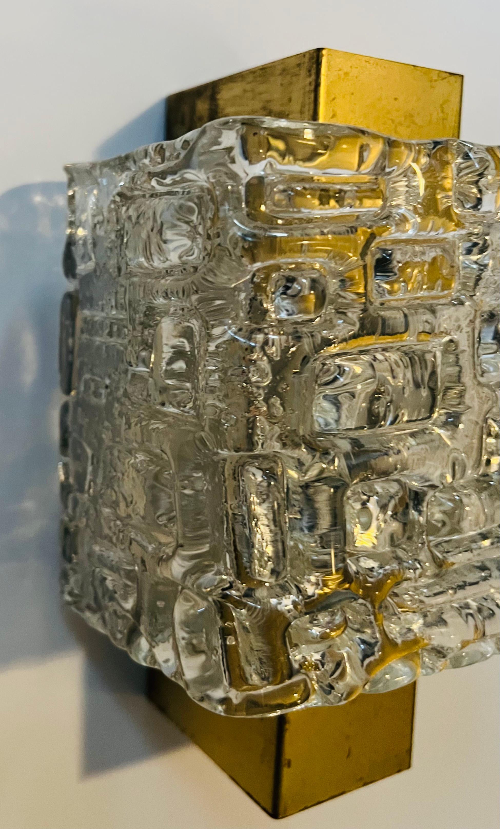 Aplique de Cristal Kaiser de los años 60 Moderno de mediados de siglo en venta