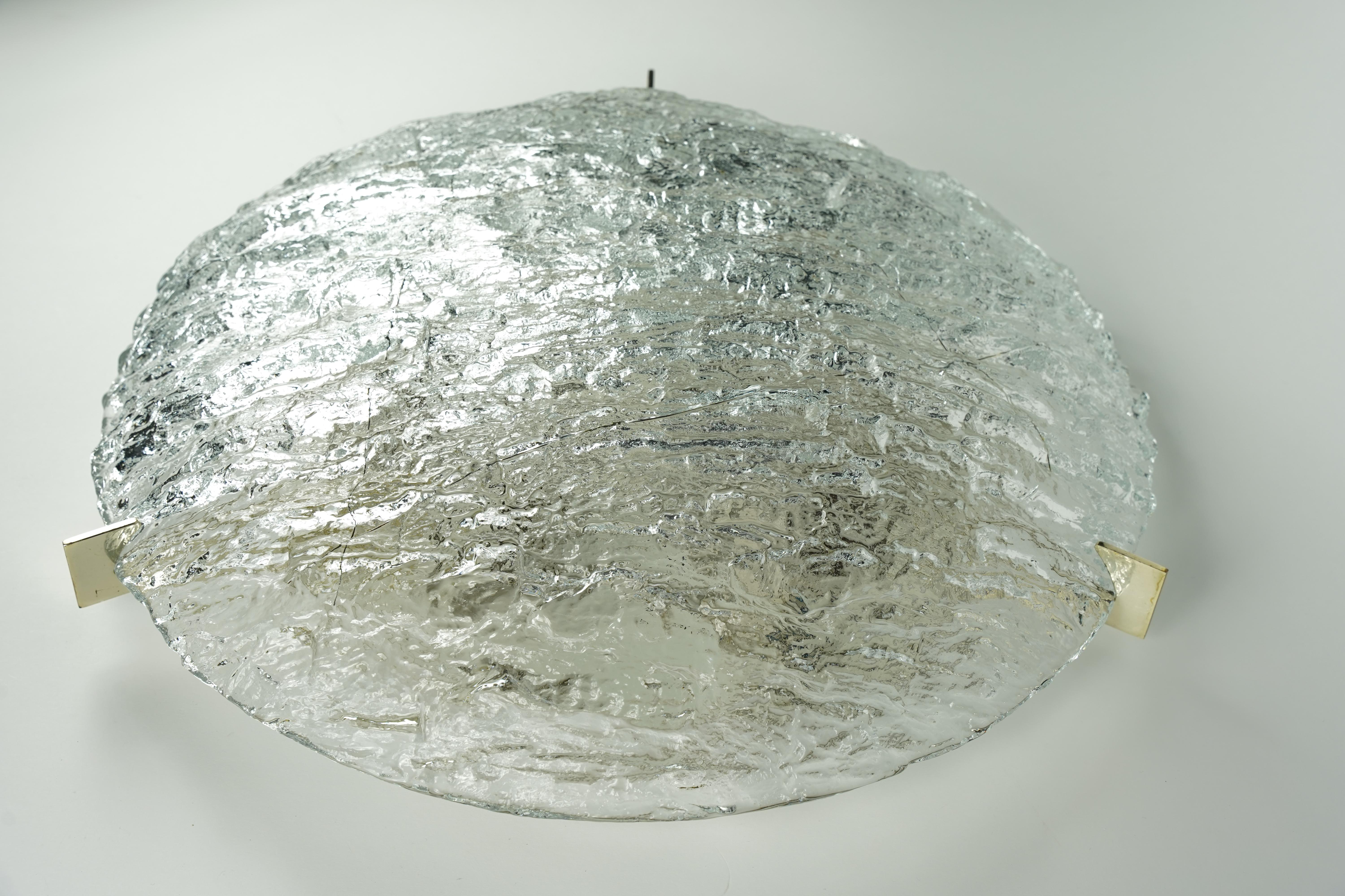 Empotrable de cristal Kaiser con remates cromados, 1960, Alemania Alemán en venta