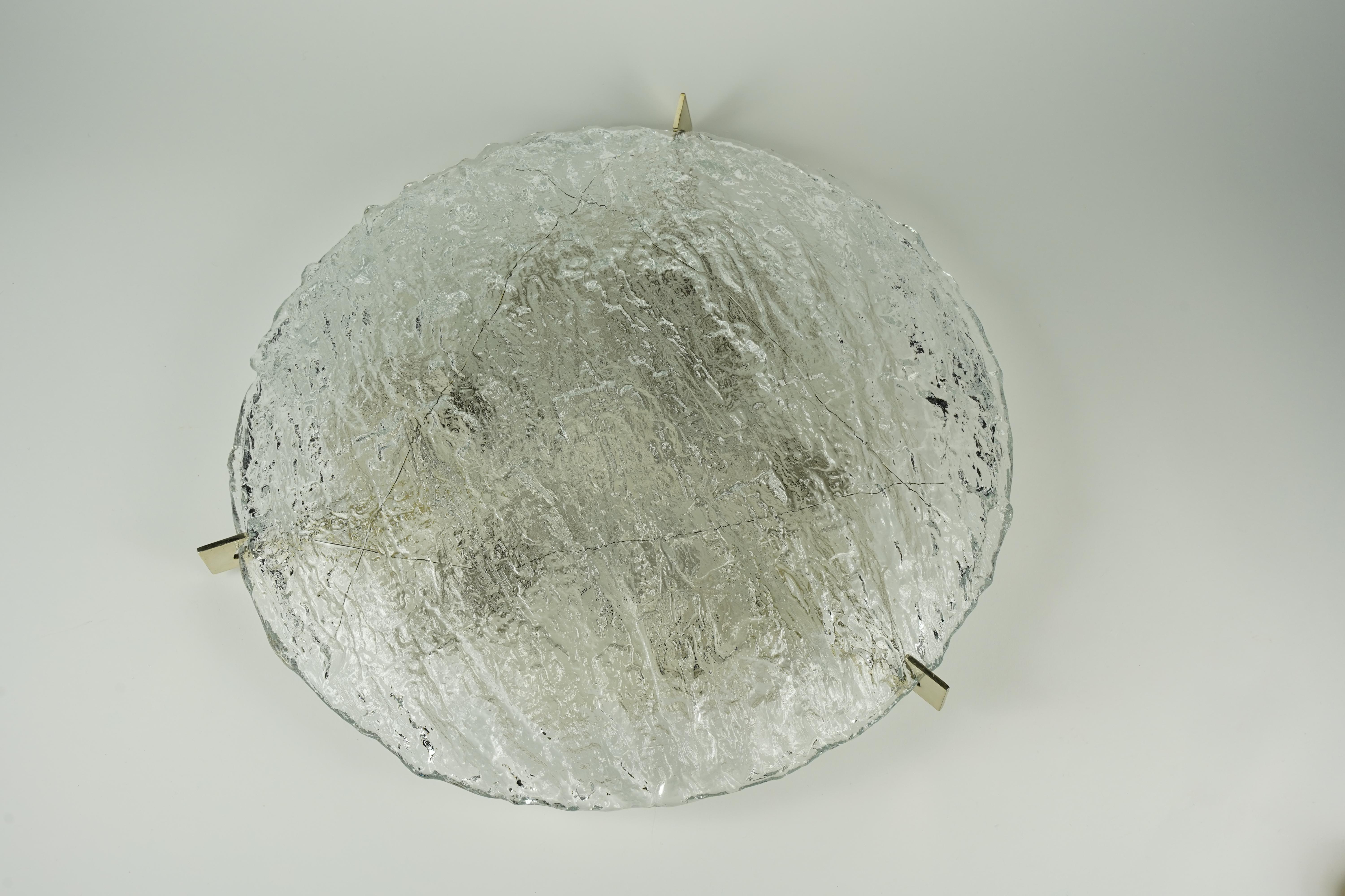 Empotrable de cristal Kaiser con remates cromados, 1960, Alemania en venta 1
