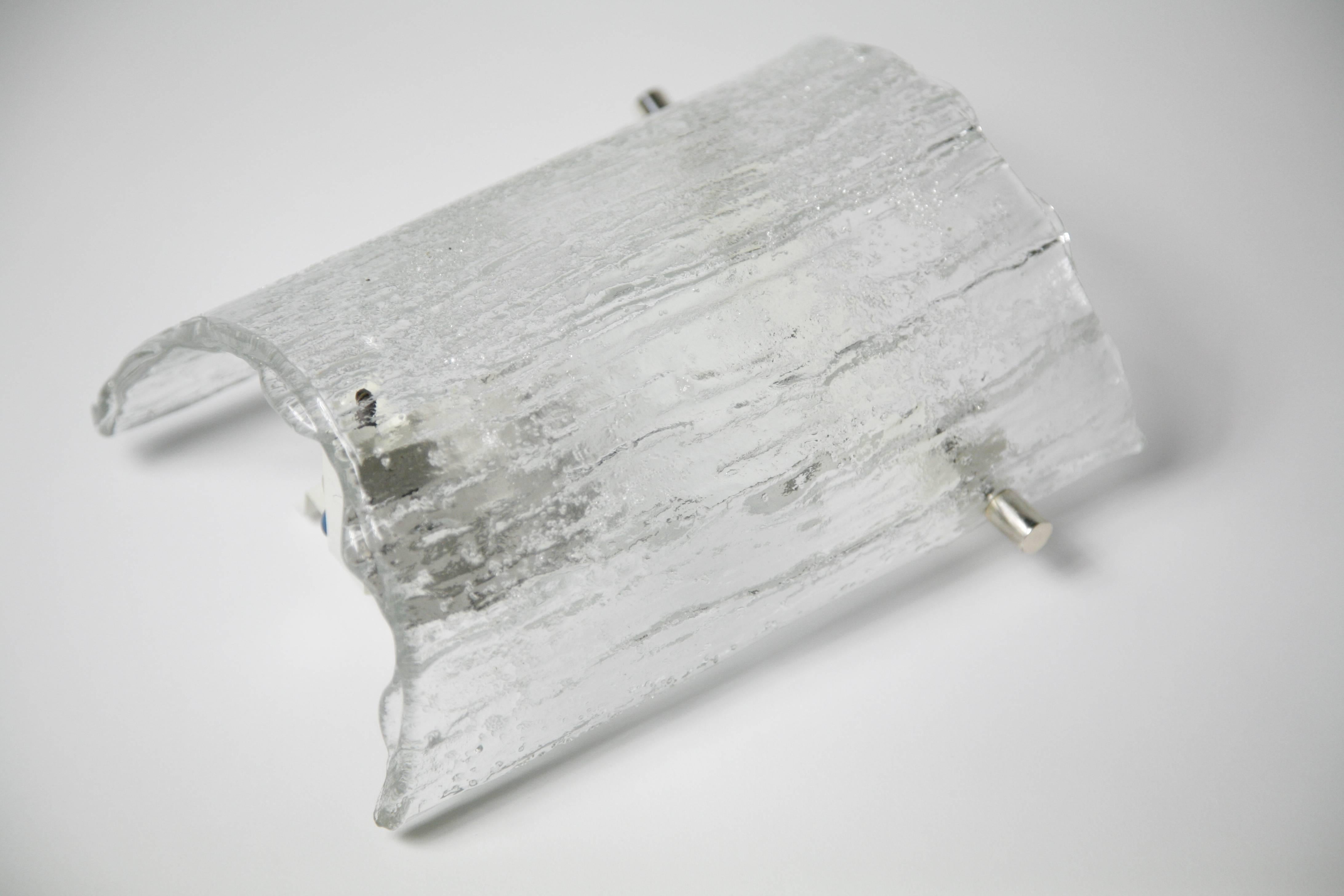 Kaiser Glass Wall Lights, Germany, 1970 3
