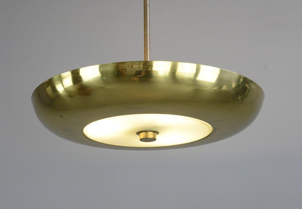 Brass Kaiser Idell 38596 Bauhaus Pendant Light, circa 1930s