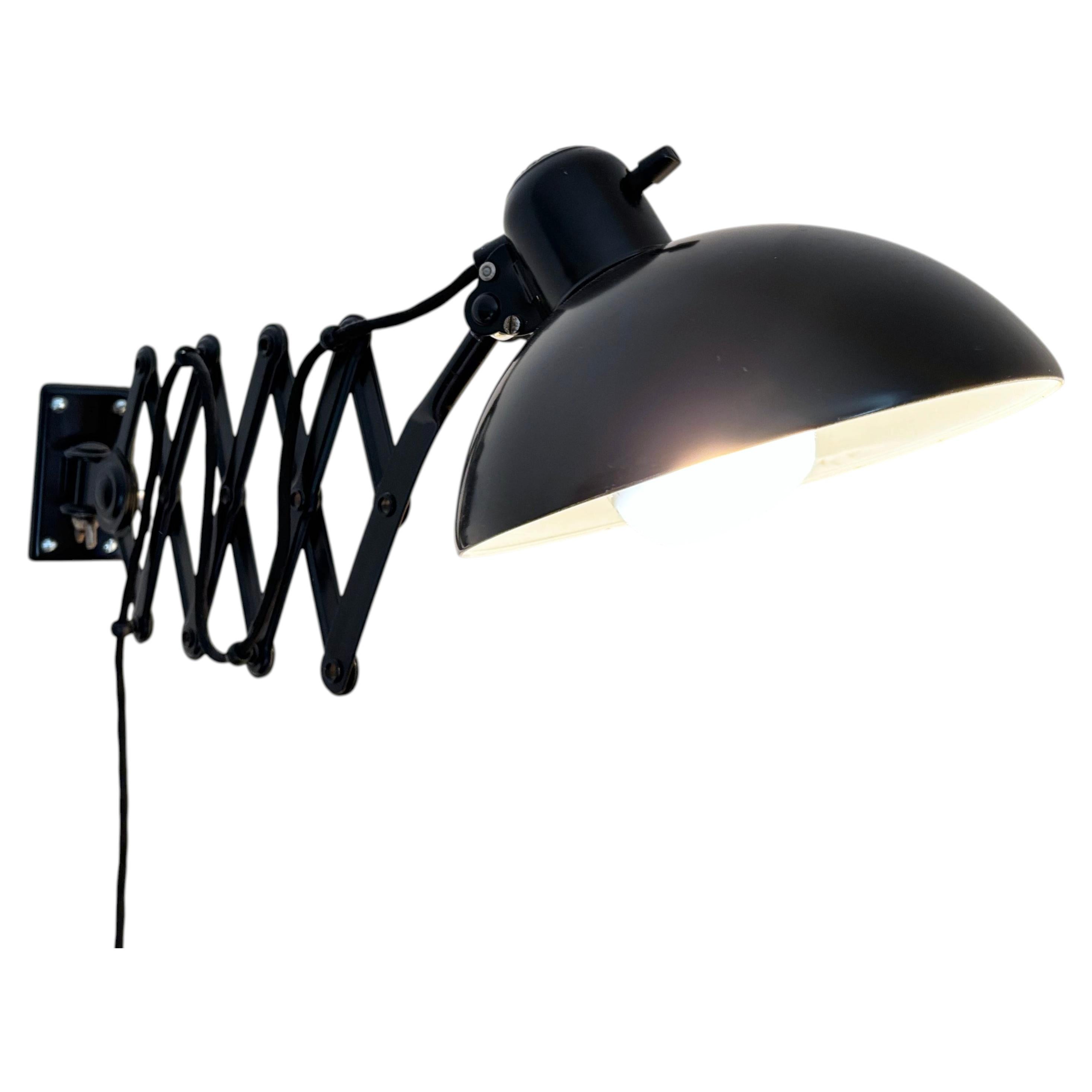 Kaiser Idell Bauhaus industrial scissor factory wall light by Christian Dell