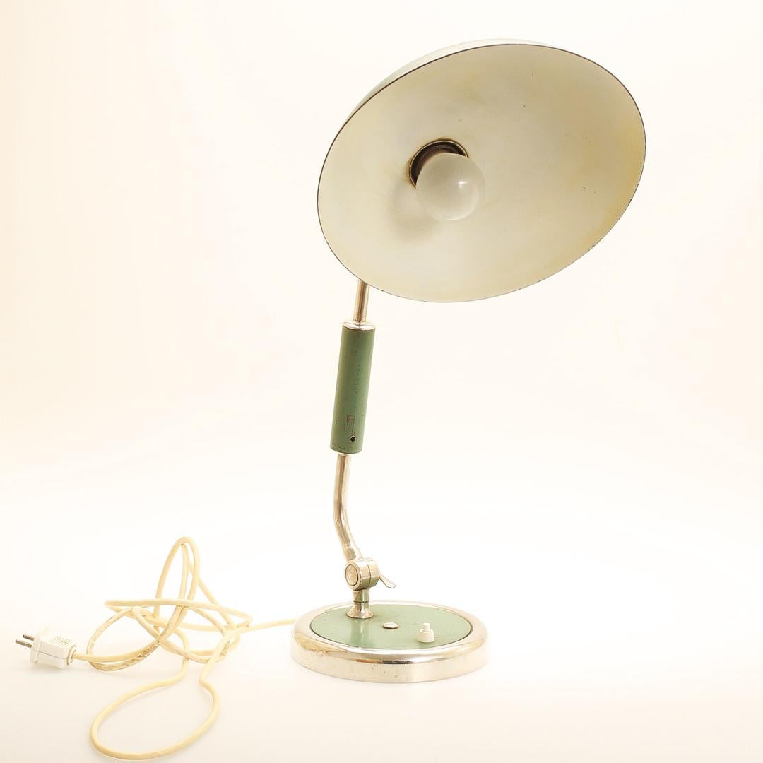 Bauhaus Kaiser Idell by Christian Dell Model 6632 President Green Desk Lamp