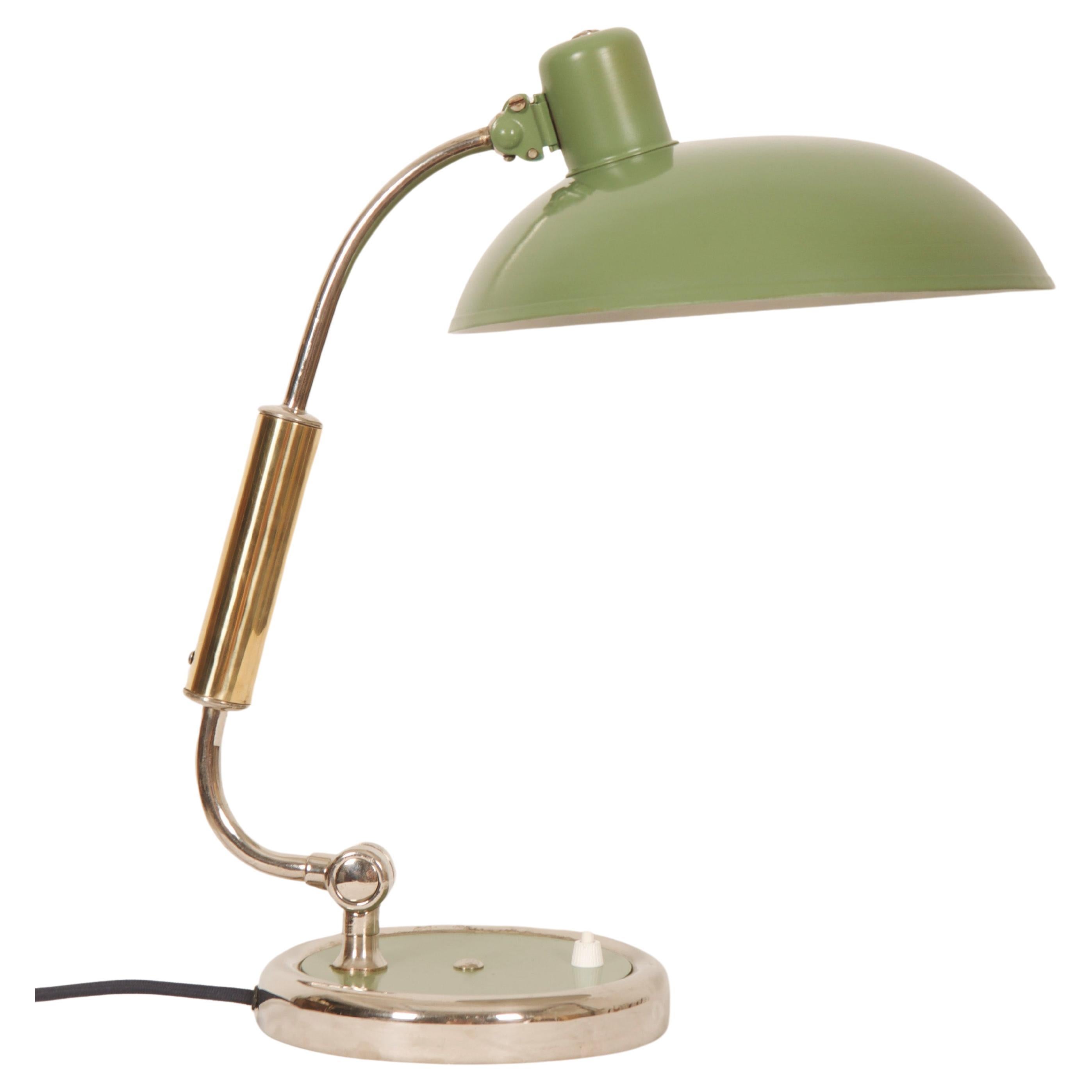 Kaiser Idell von Christian Dell Modell 6632 Präsident Grüne Schreibtischlampe im Angebot