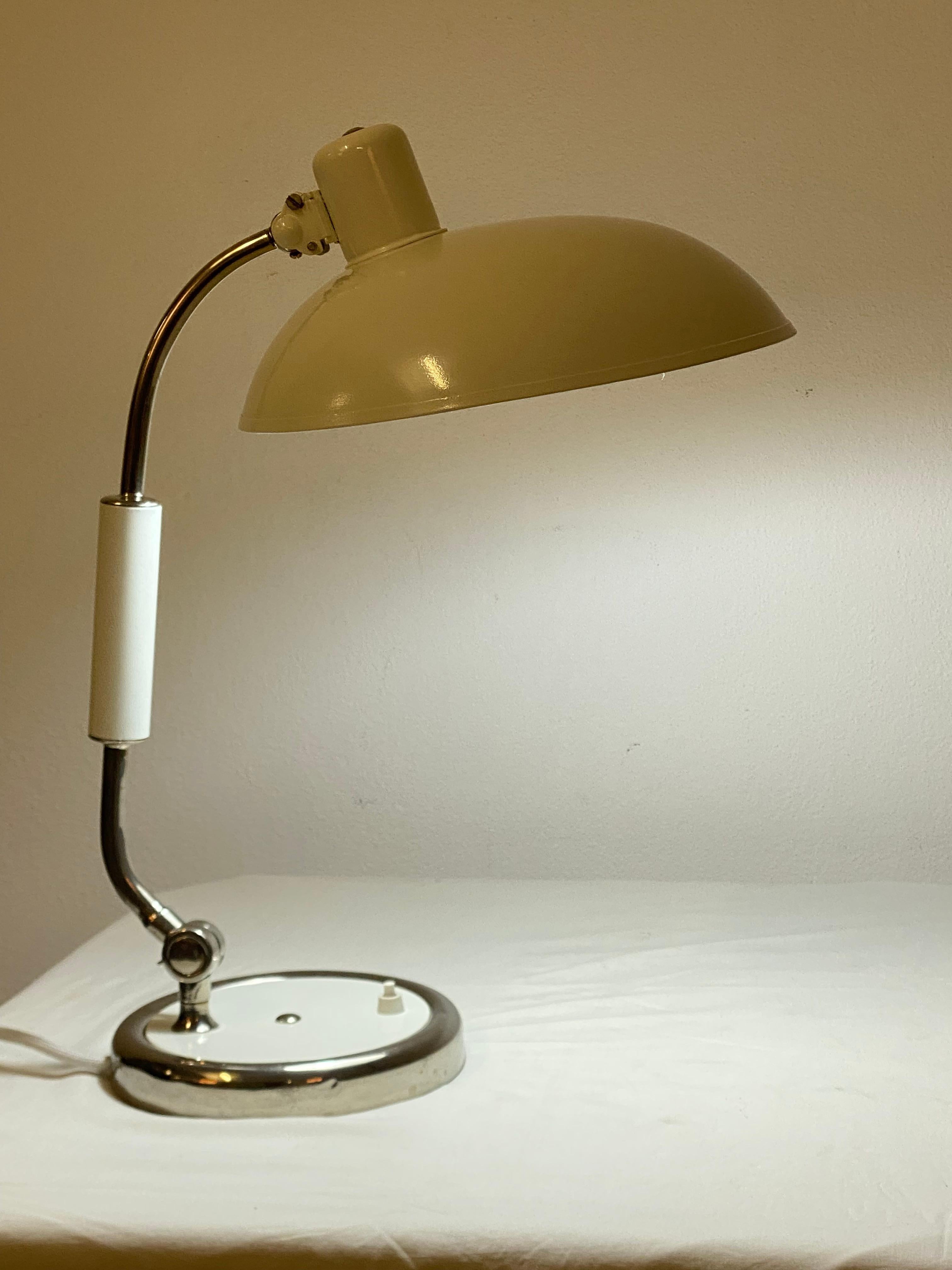 Kaiser Idell by Christian Dell Model 6632 President White Desk Lamp For Sale 11