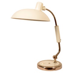 Vintage Kaiser Idell by Christian Dell Model 6632 President White Desk Lamp