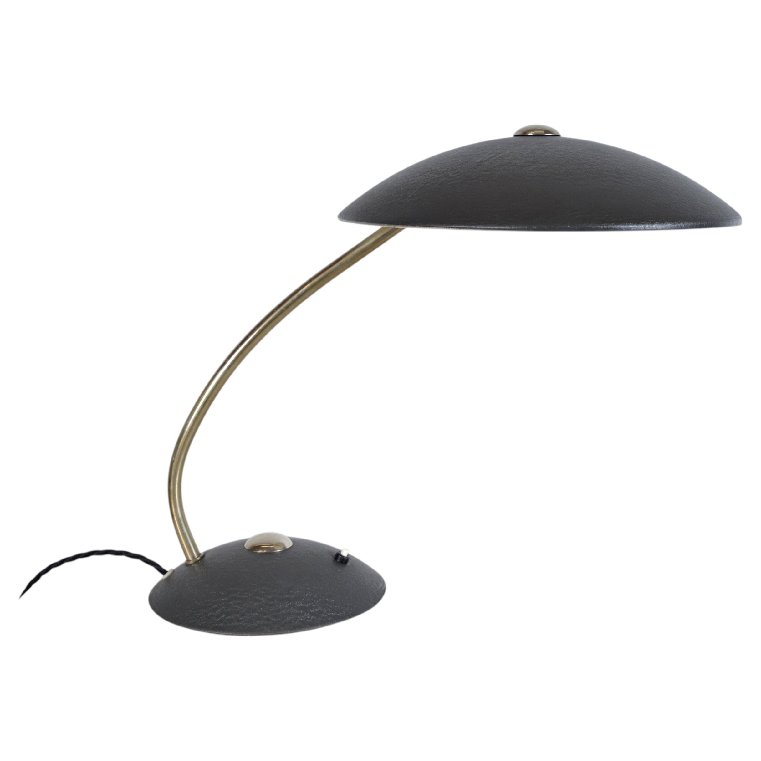 Kaiser Idell Midcentury Industrial Grey Desk Light Lamp Christian Dell Germany For Sale