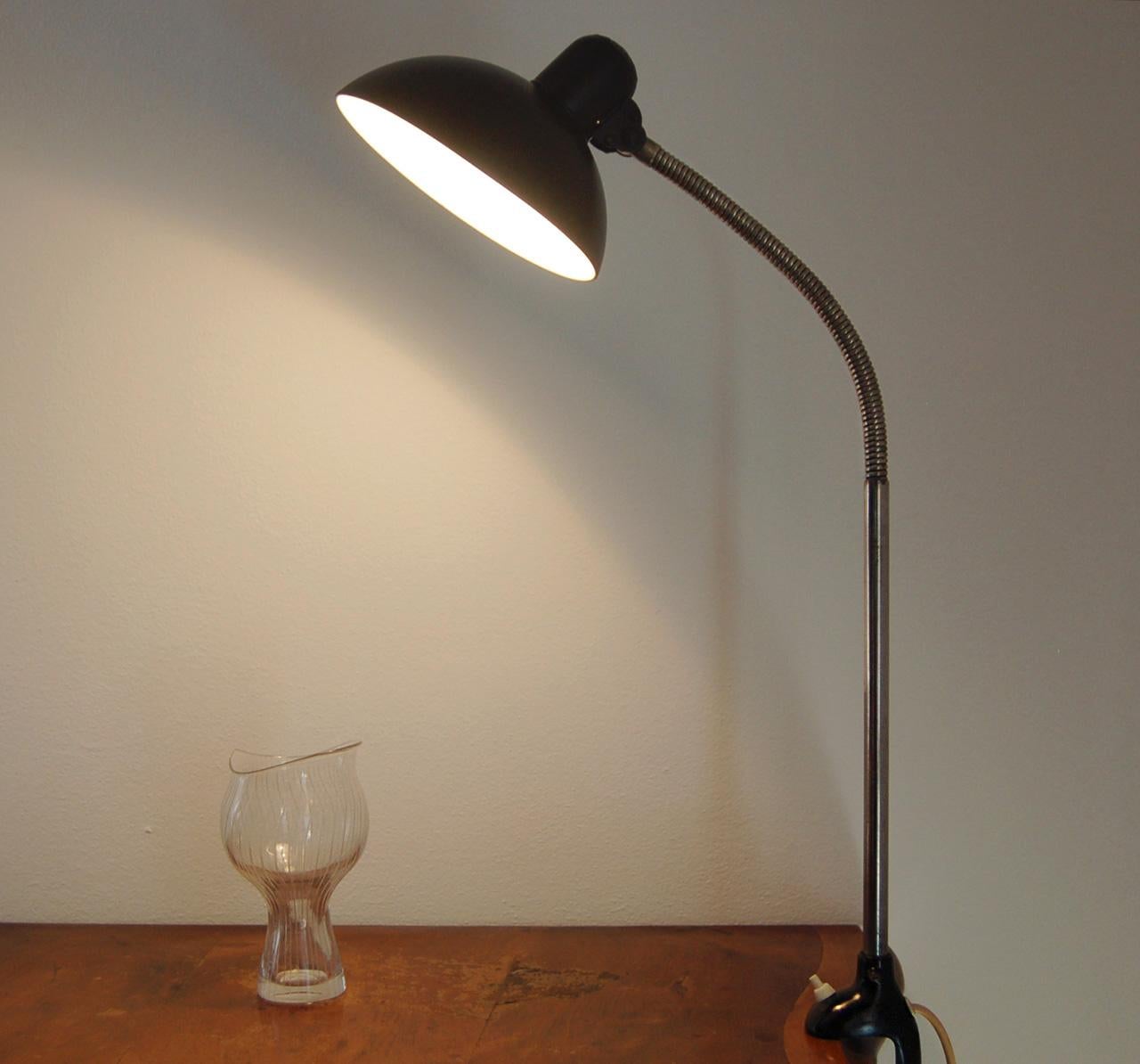 Bauhaus Kaiser Idell 6740 Adjustable Table Lamp by Christian Dell 1930s For Sale