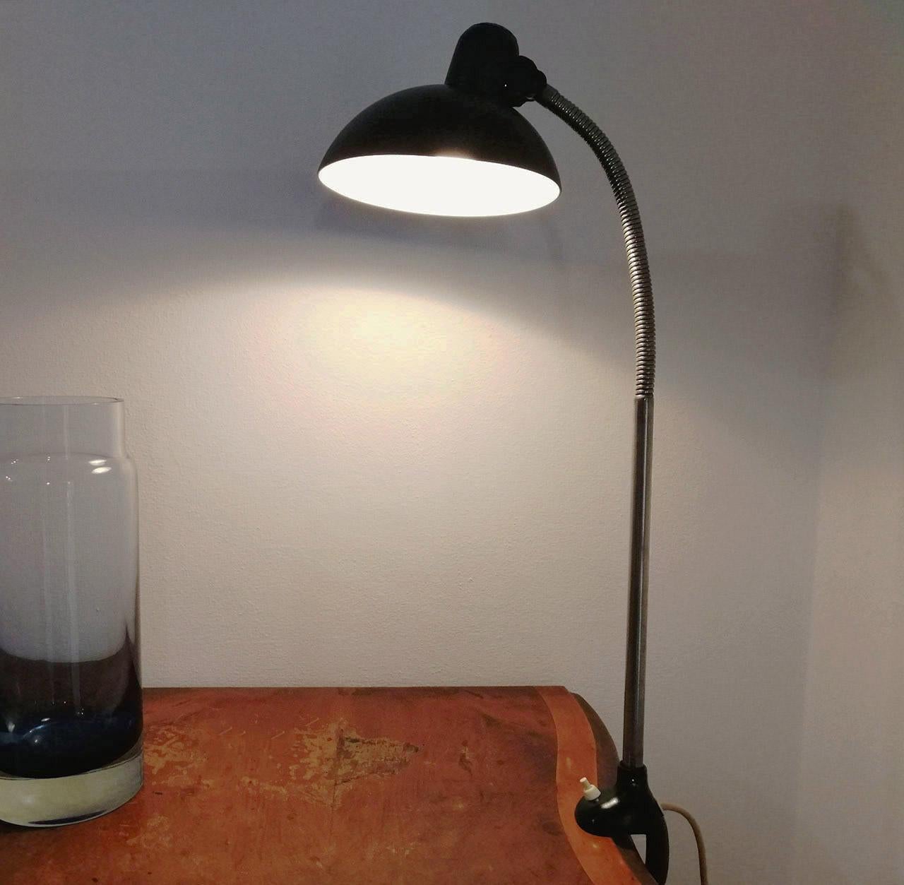 Bauhaus Kaiser Idell 6740 Adjustable Table Lamp by Christian Dell 1930s For Sale