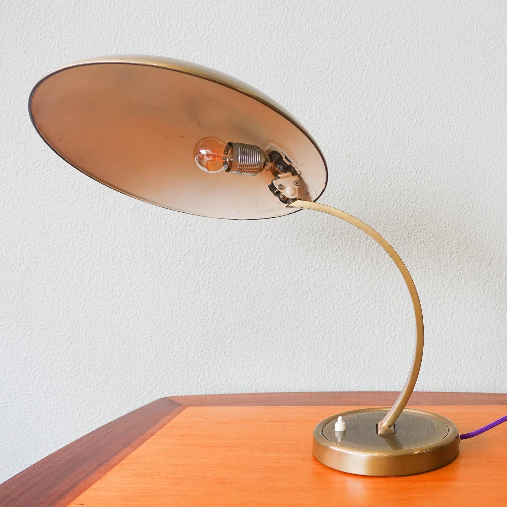 Brass Kaiser Idell Model 6751 Table Lamp by Christian Dell, 1950's