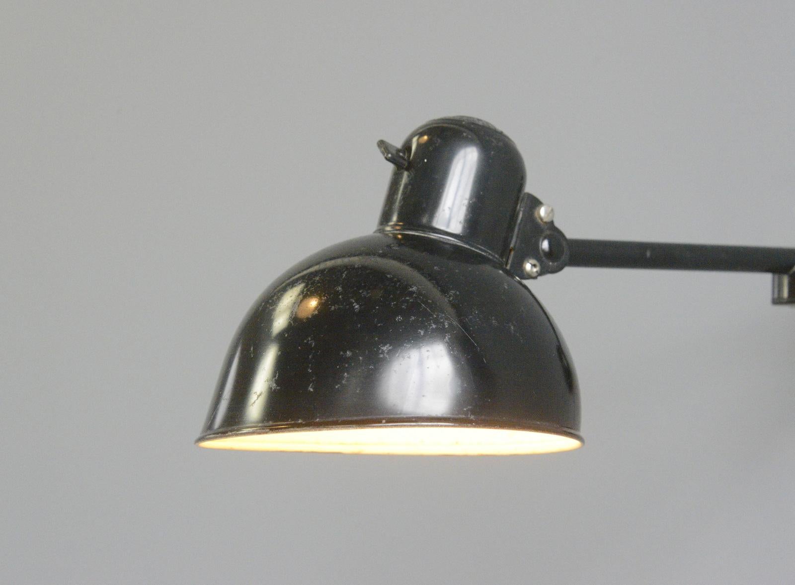Bauhaus Kaiser Jdell Model 6723 Wall Lamp by Christian Dell