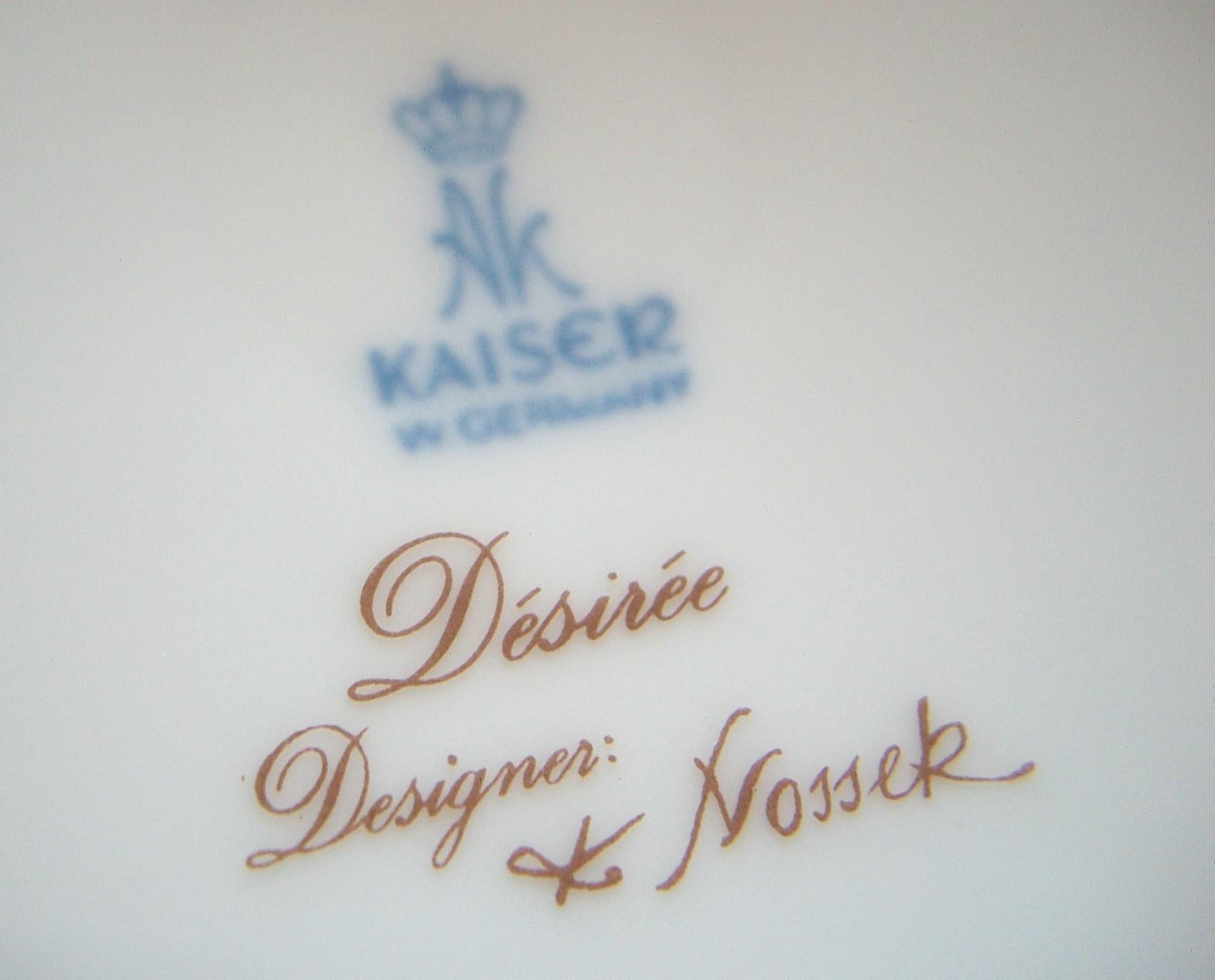 KAISER – K. Nossek – Vintage-Porzellanurne und Deckel – Deutschland – Mitte des 20. Jahrhunderts im Angebot 9
