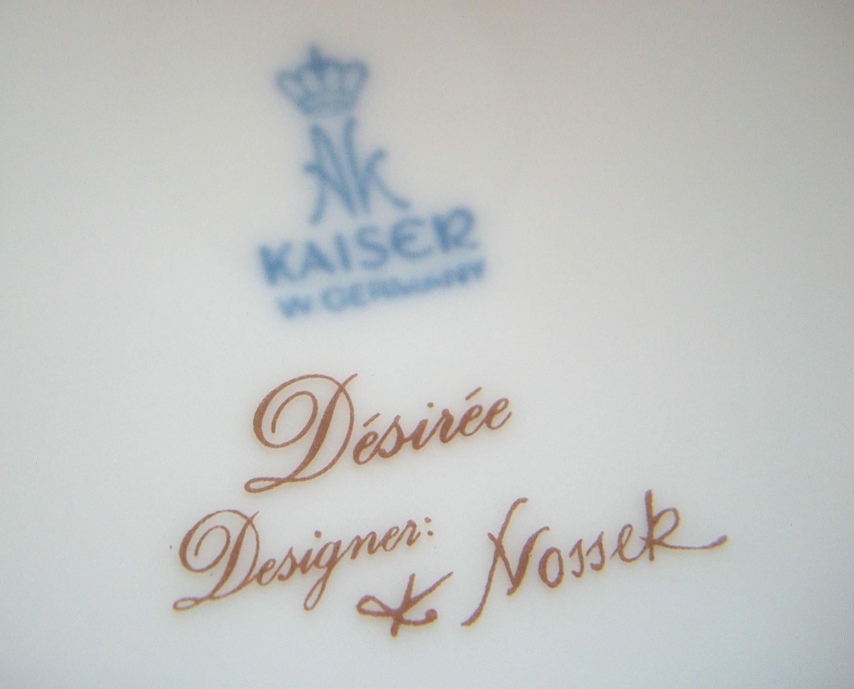 KAISER - K. Nossek - Urne et couvercle en porcelaine vintage - Allemagne - Milieu du 20e siècle en vente 5