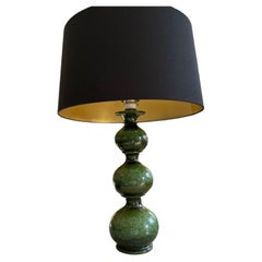 Kaiser Keramik Table Lamp, Germany 1970s, Green Glaze