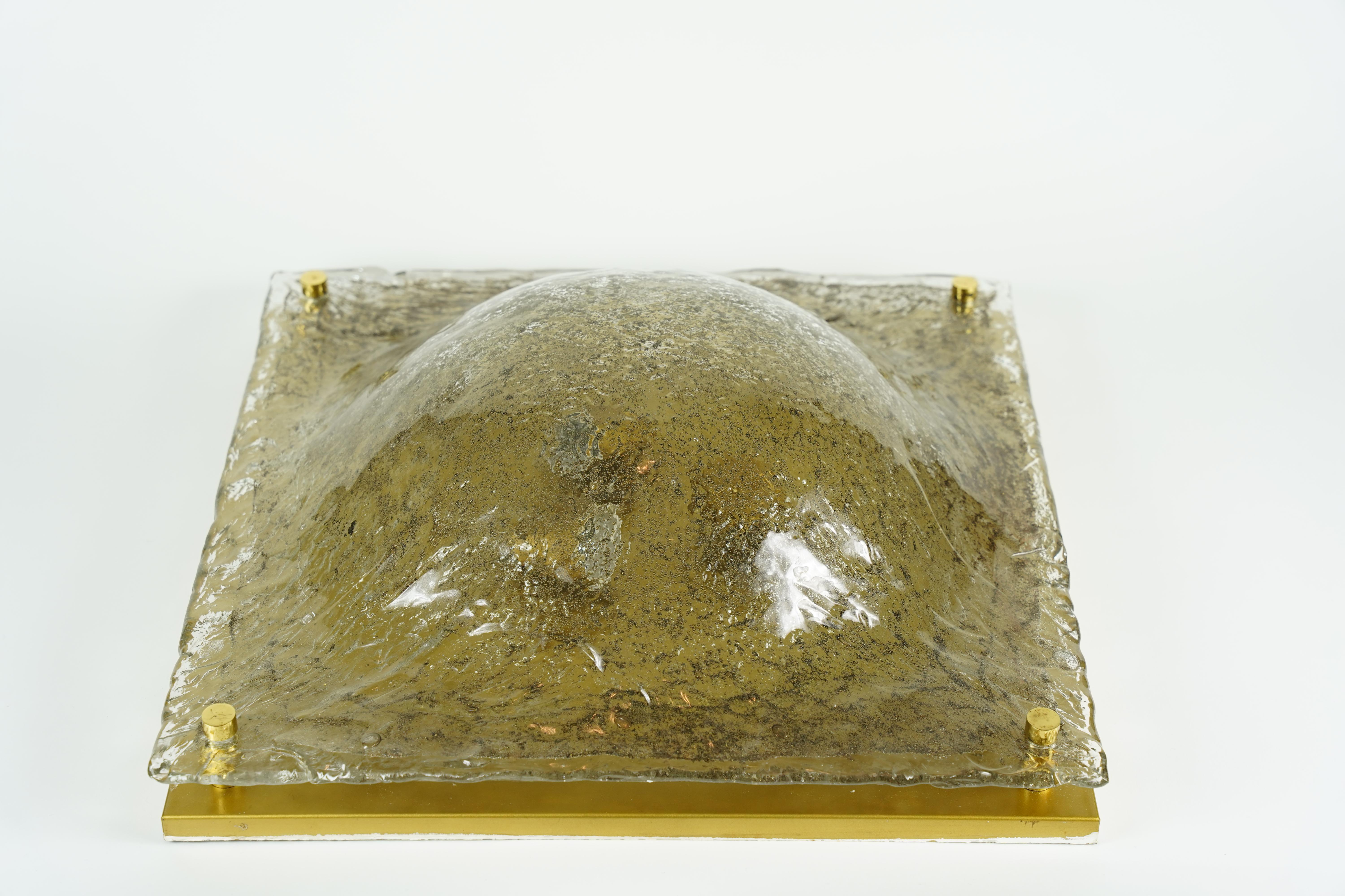 Mid-Century Modern Épis de faîtage Kaiser en verre bombé monté encastré, Allemagne, 1980 en vente