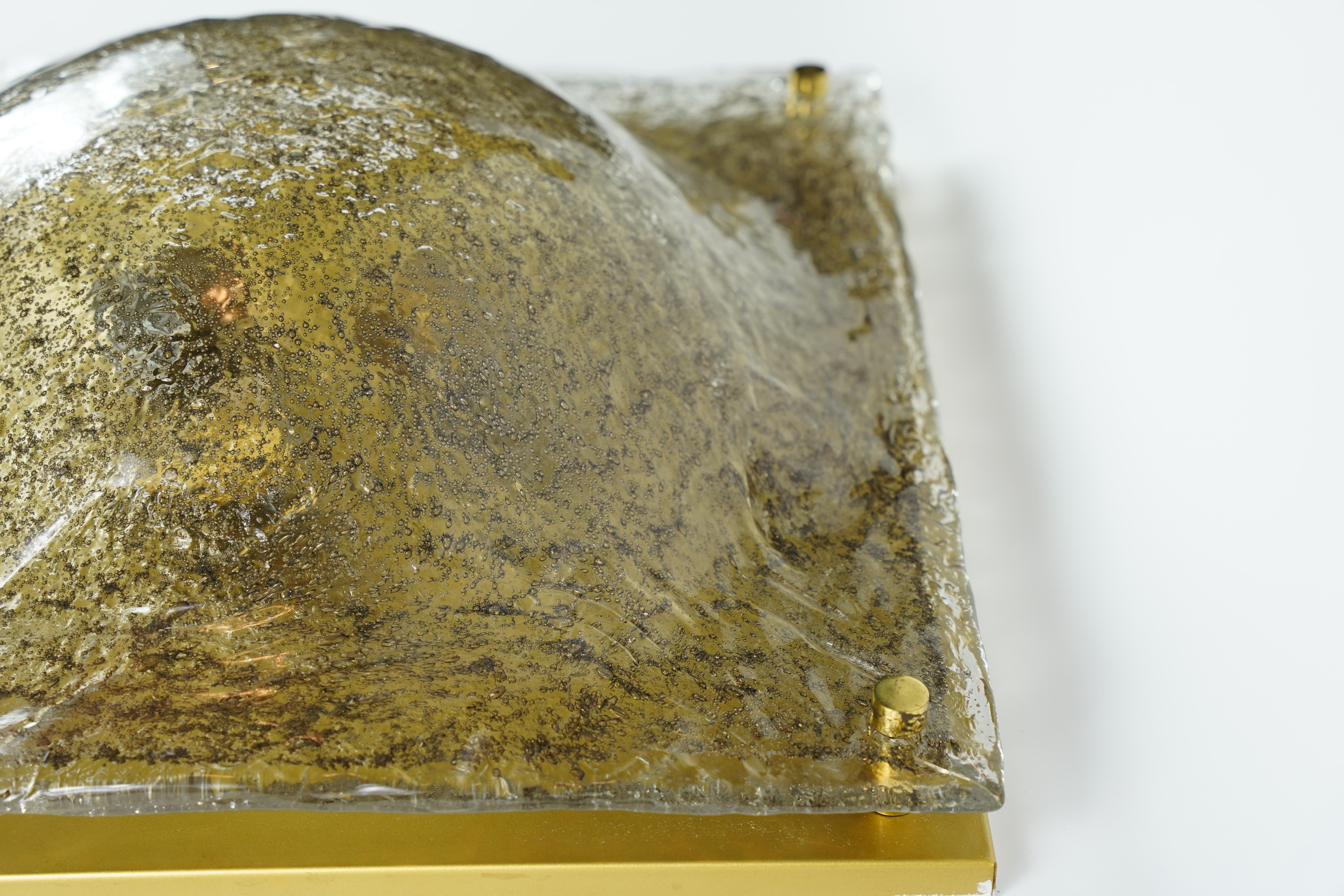 Fait main Épis de faîtage Kaiser en verre bombé monté encastré, Allemagne, 1980 en vente