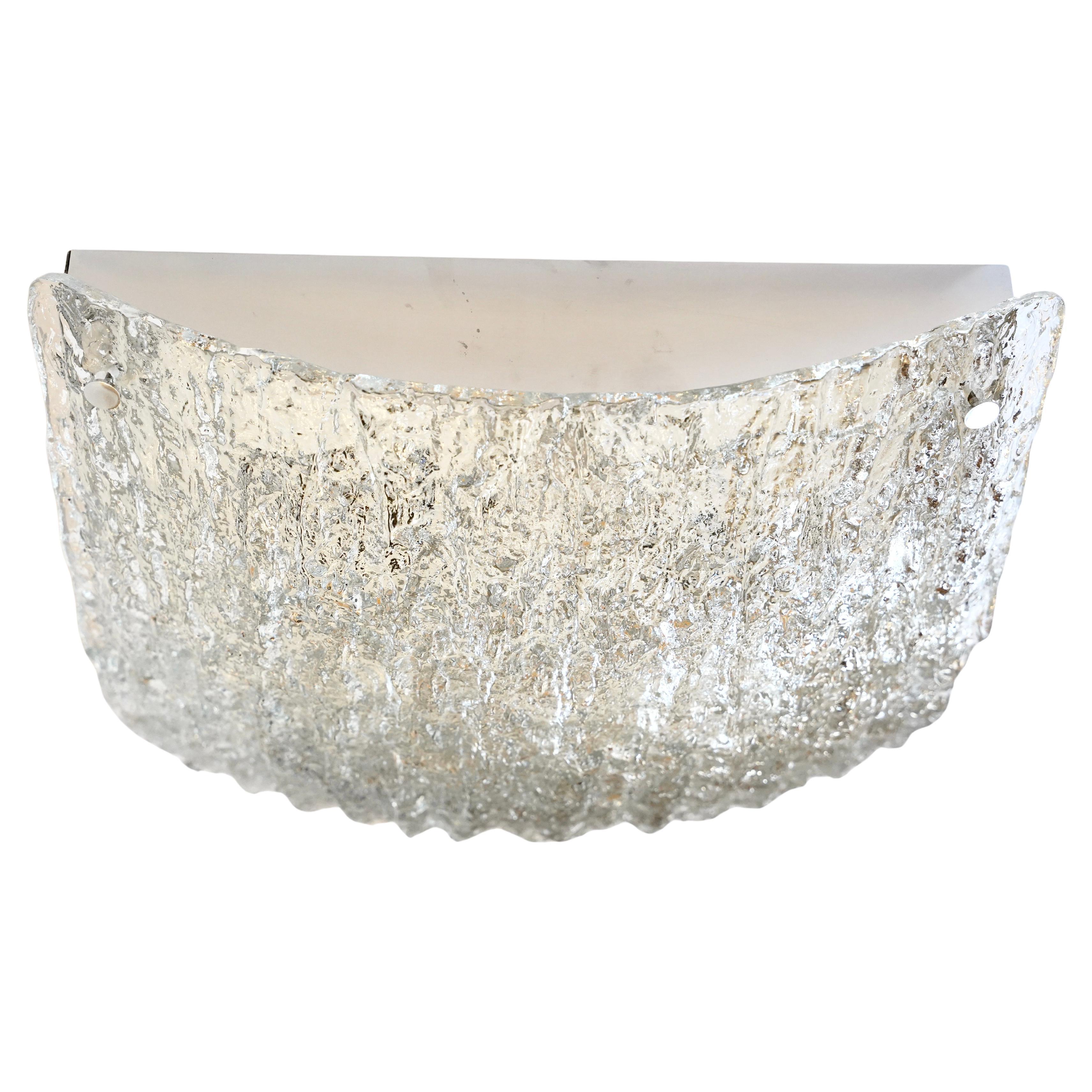 Épis de faîtage Kaiser leuchten en verre carré bombé, Allemagne, 1975 en vente