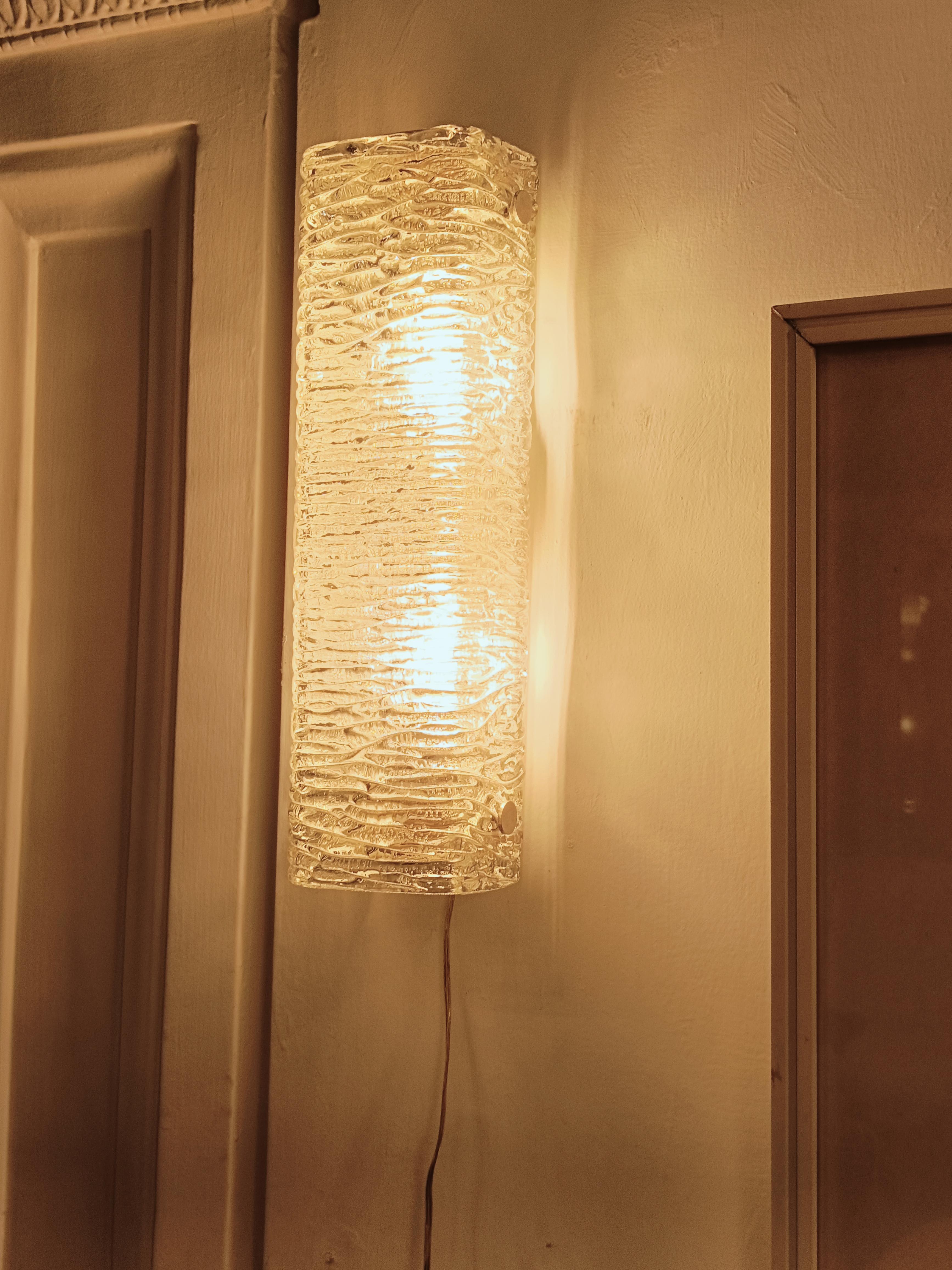 Kaiser Leuchten Murano Glass Wall Lamp, Germany 1970s For Sale 3