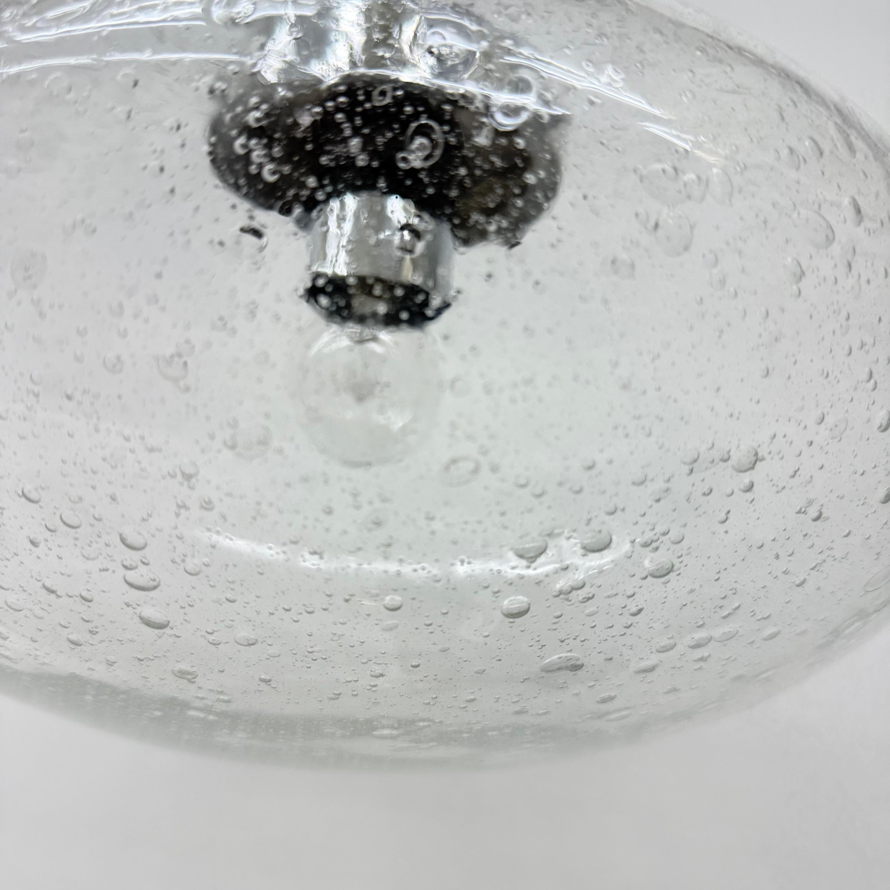 Lampada a sospensione Kaiser Leuchten , anni '70 vetro e cromo , anni '70 in vendita 6