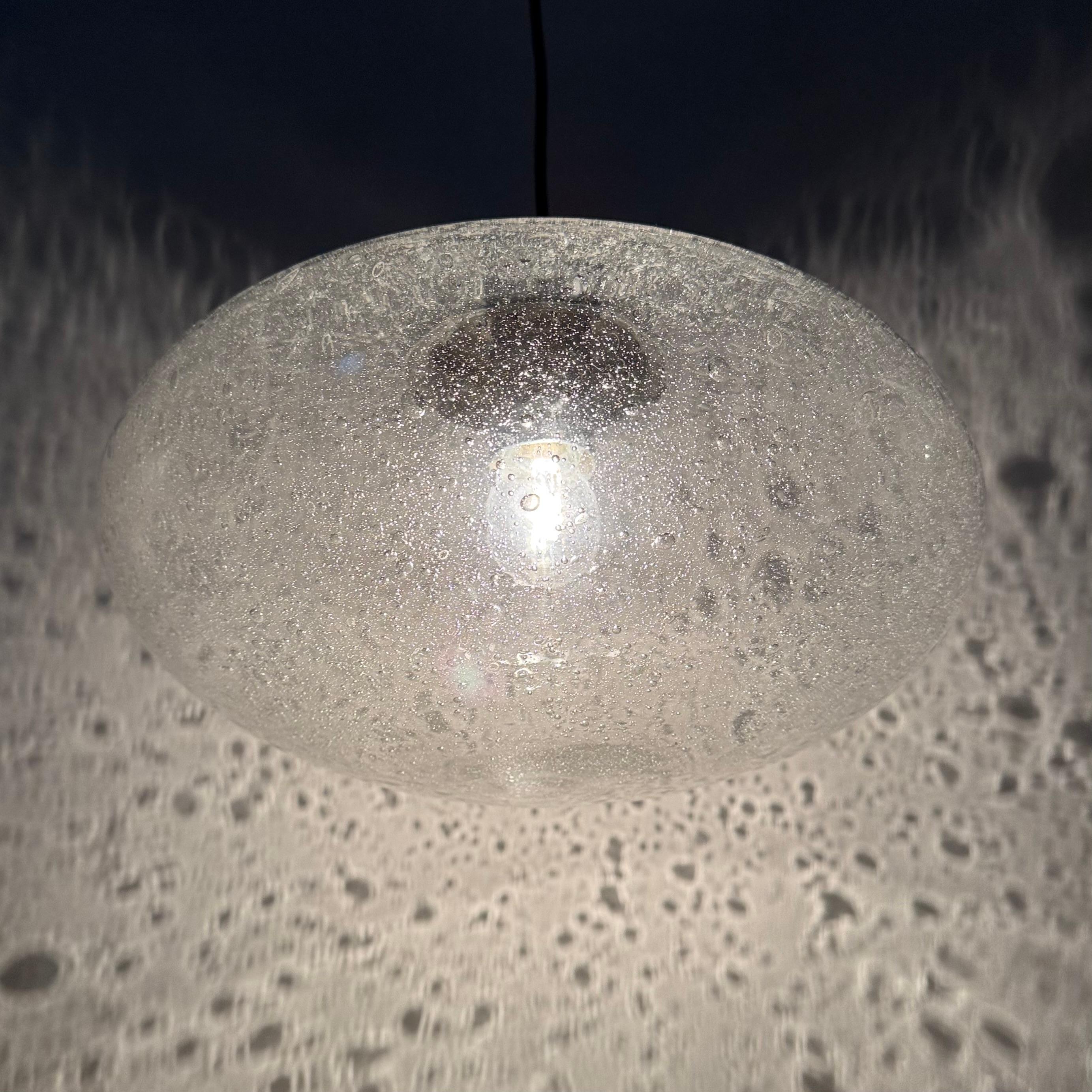 Lampada a sospensione Kaiser Leuchten , anni '70 vetro e cromo , anni '70 in vendita 11