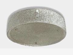 Kaiser Leuchten, Slumped Glass, Steel, Flushmount, Germany, 1960s