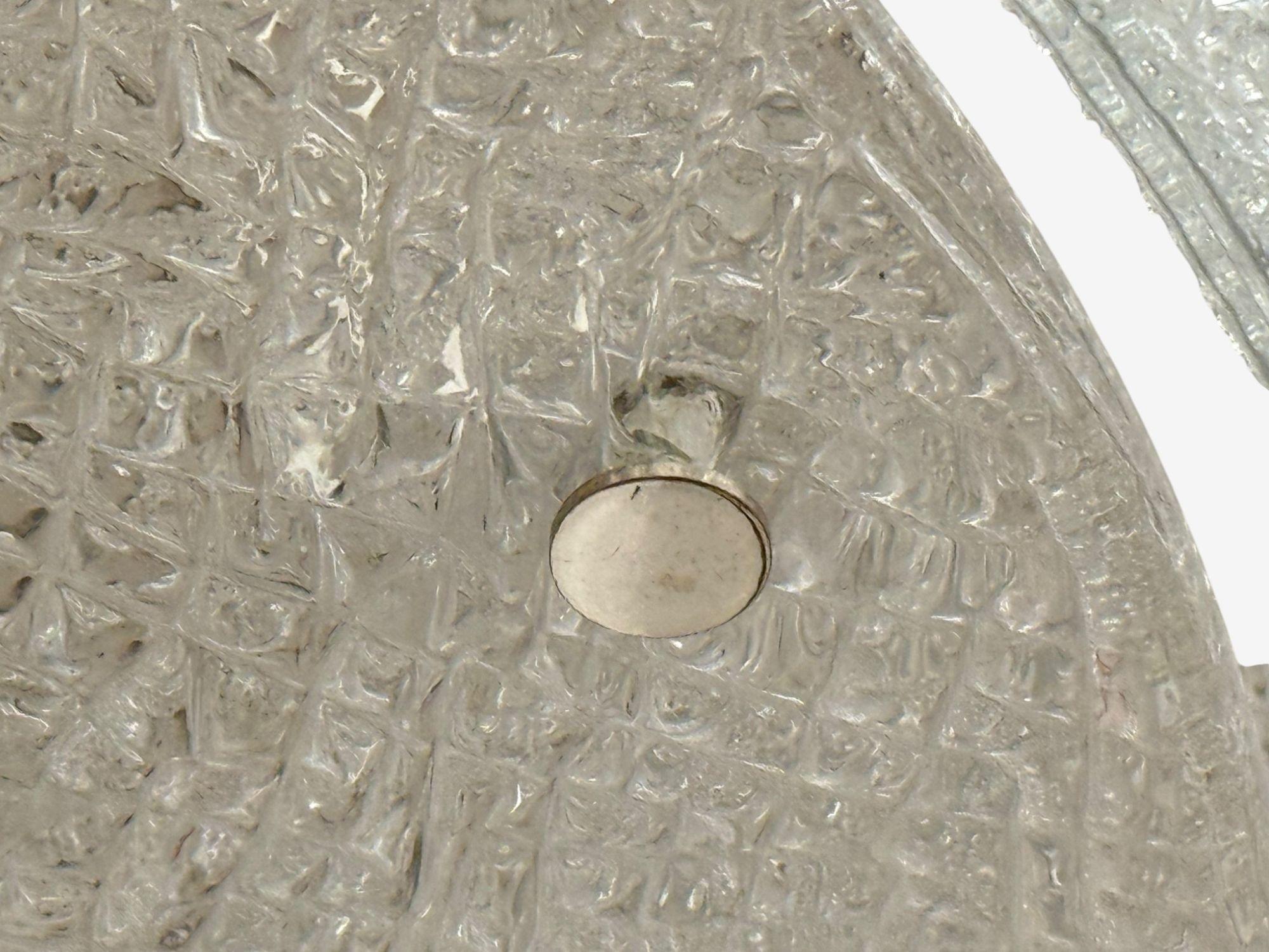 Kaiser Leuchten, Slumped Glass, Steel, Flushmount, Germany, 1960s im Angebot 1