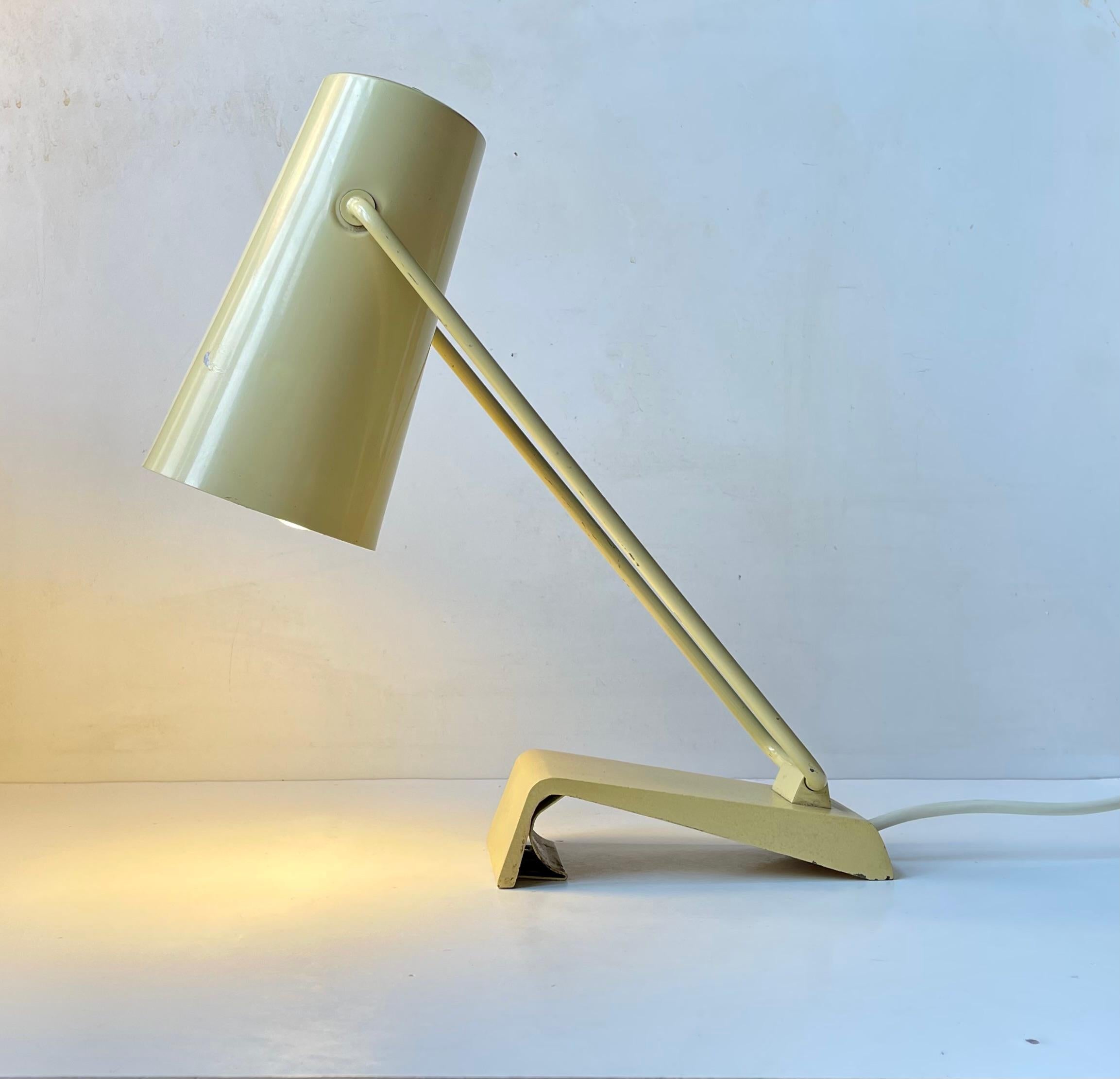 Kaiser Leutchten Pastel Yellow Table or Wall Lamp, Germany 1950s 2