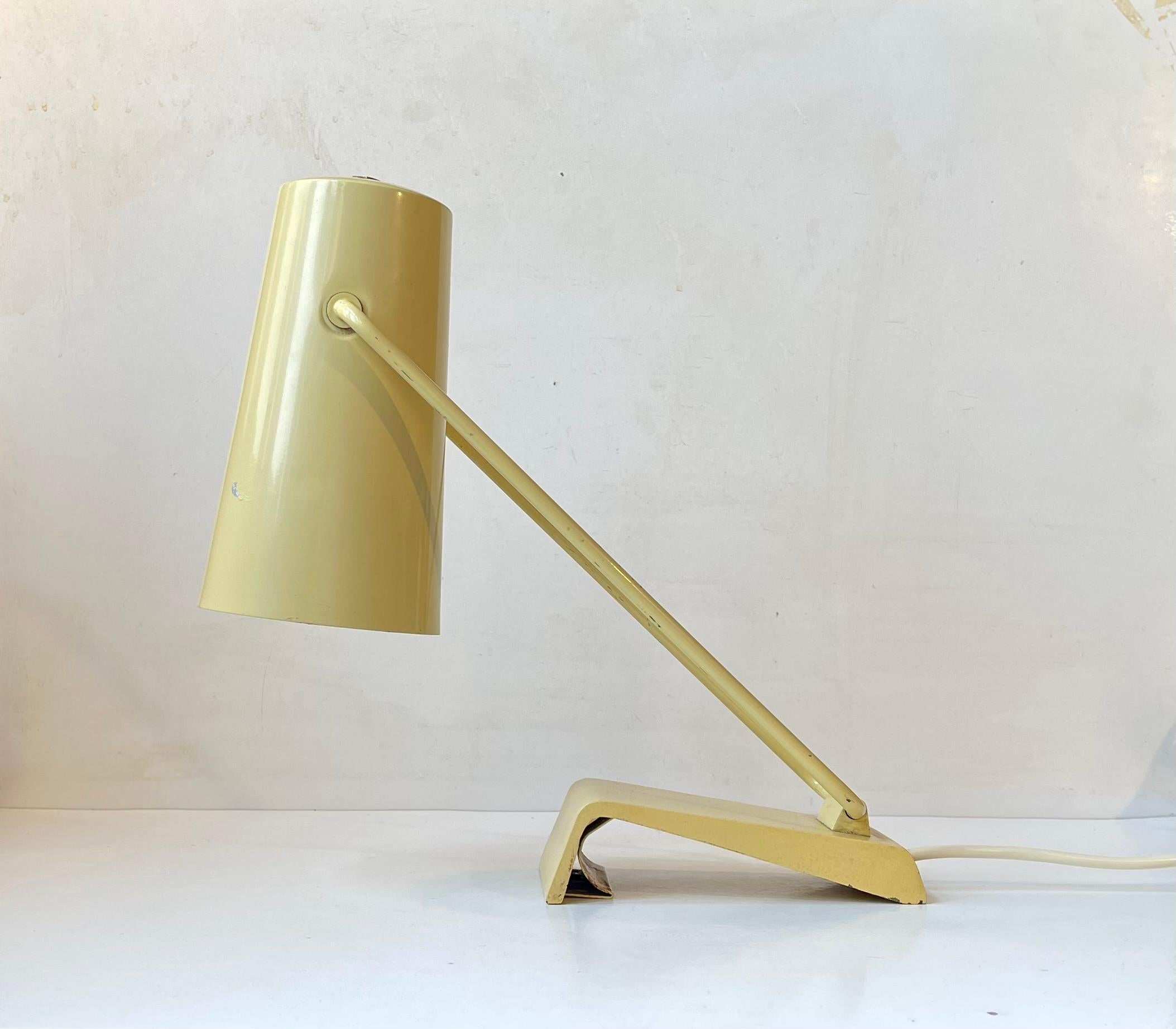 Kaiser Leutchten Pastel Yellow Table or Wall Lamp, Germany 1950s 3