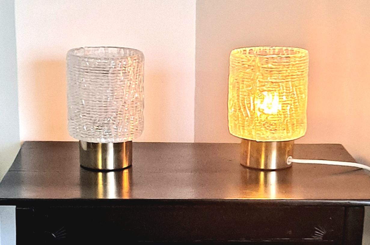 Mid-Century Modern Kaiser Lleuchten Glass Table Lamps For Sale