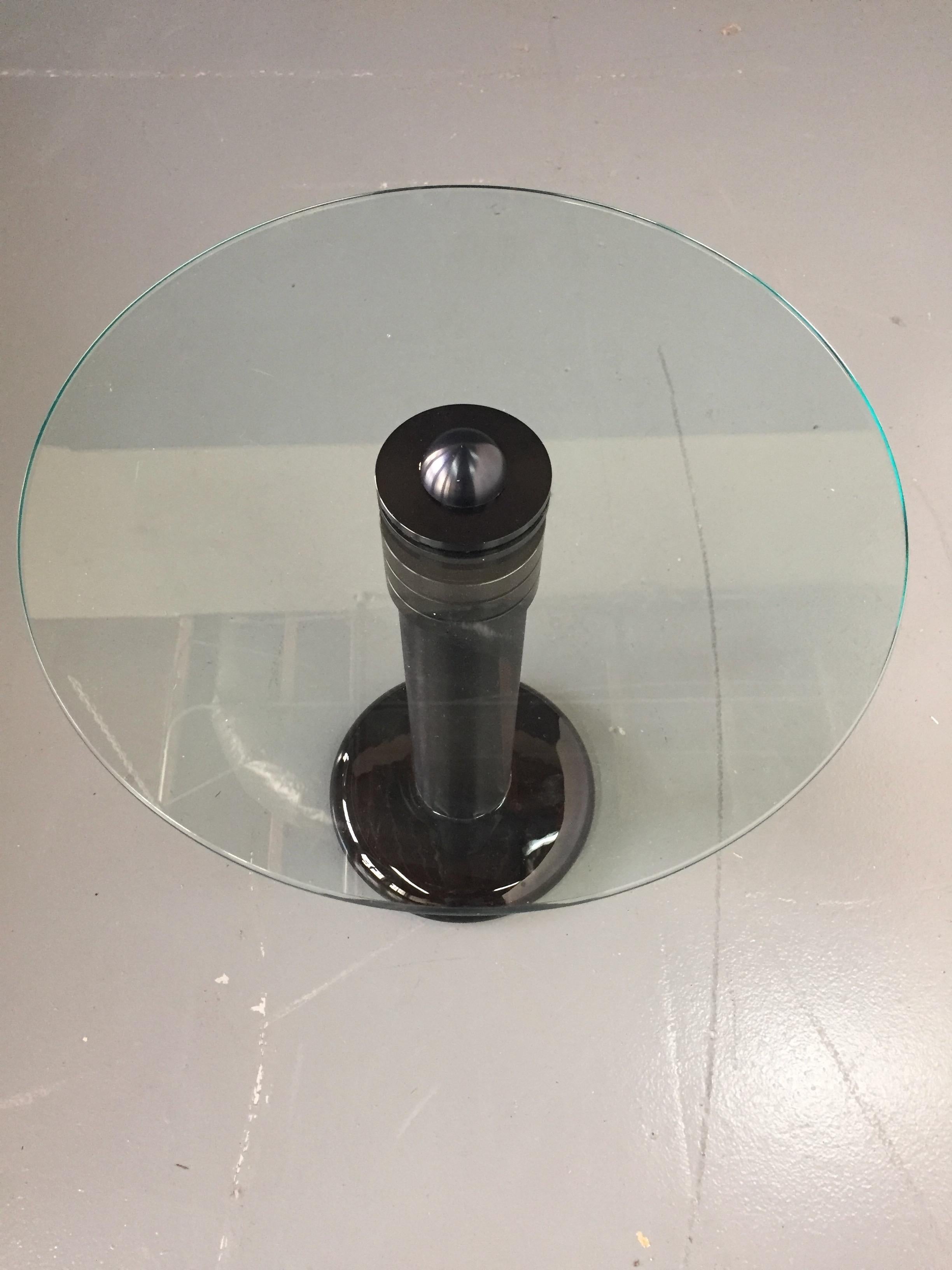 Post-Modern Kaiser-Newman Aluminum, Glass and Porcelain Drinks Table
