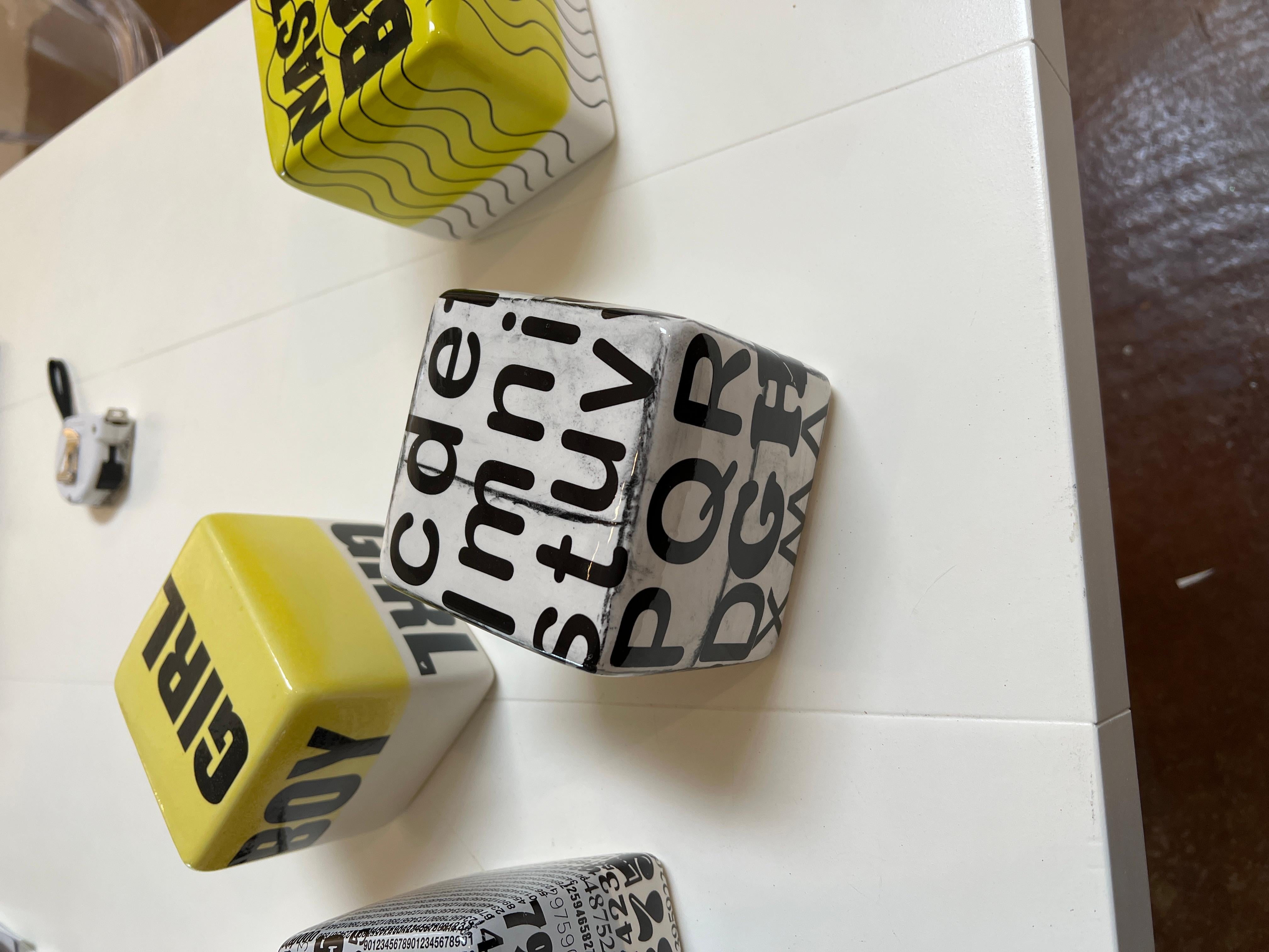 Ceramic Wall Cube - Sculpture by Kaiser Suidan 