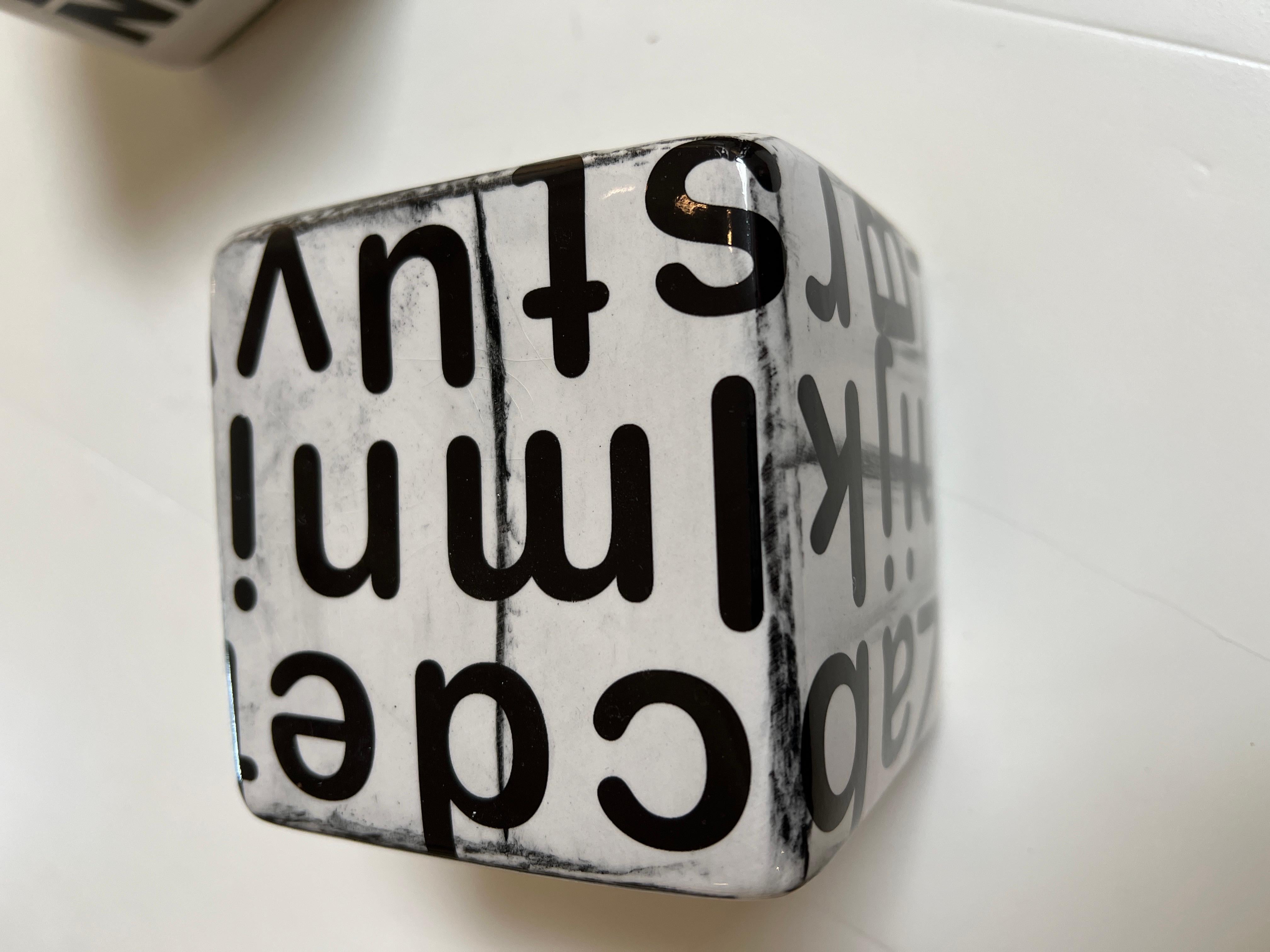 Kaiser Suidan  Abstract Sculpture - Ceramic Wall Cube 
