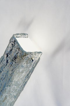 Kaiser Wall Lights Glass on White Metal Frame, Germany, 1960