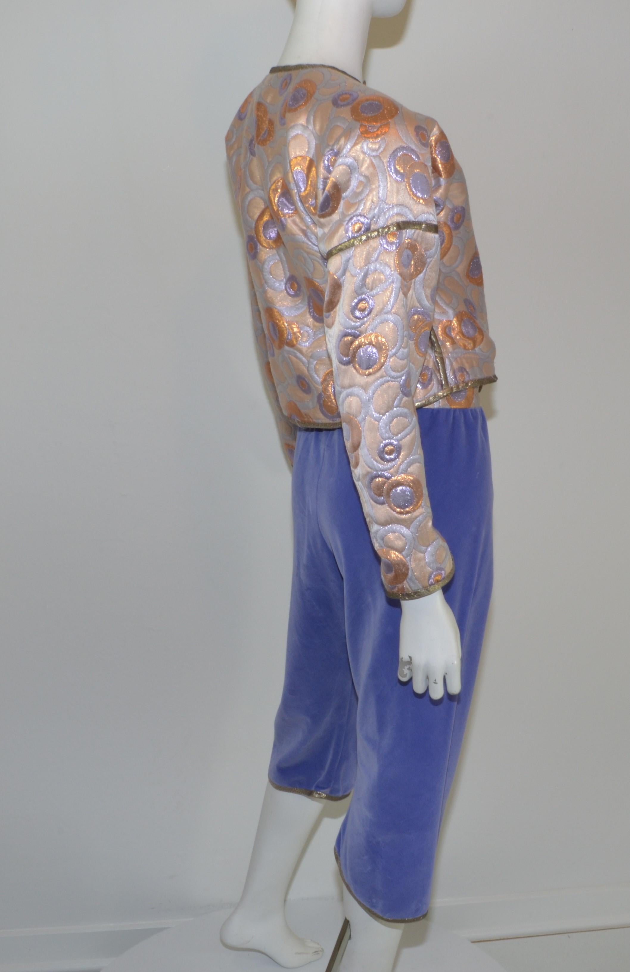 Women's or Men's Kaisik Wong 4 Piece Obiko Art to Wear Gaucho Pants Ensemble For Sale