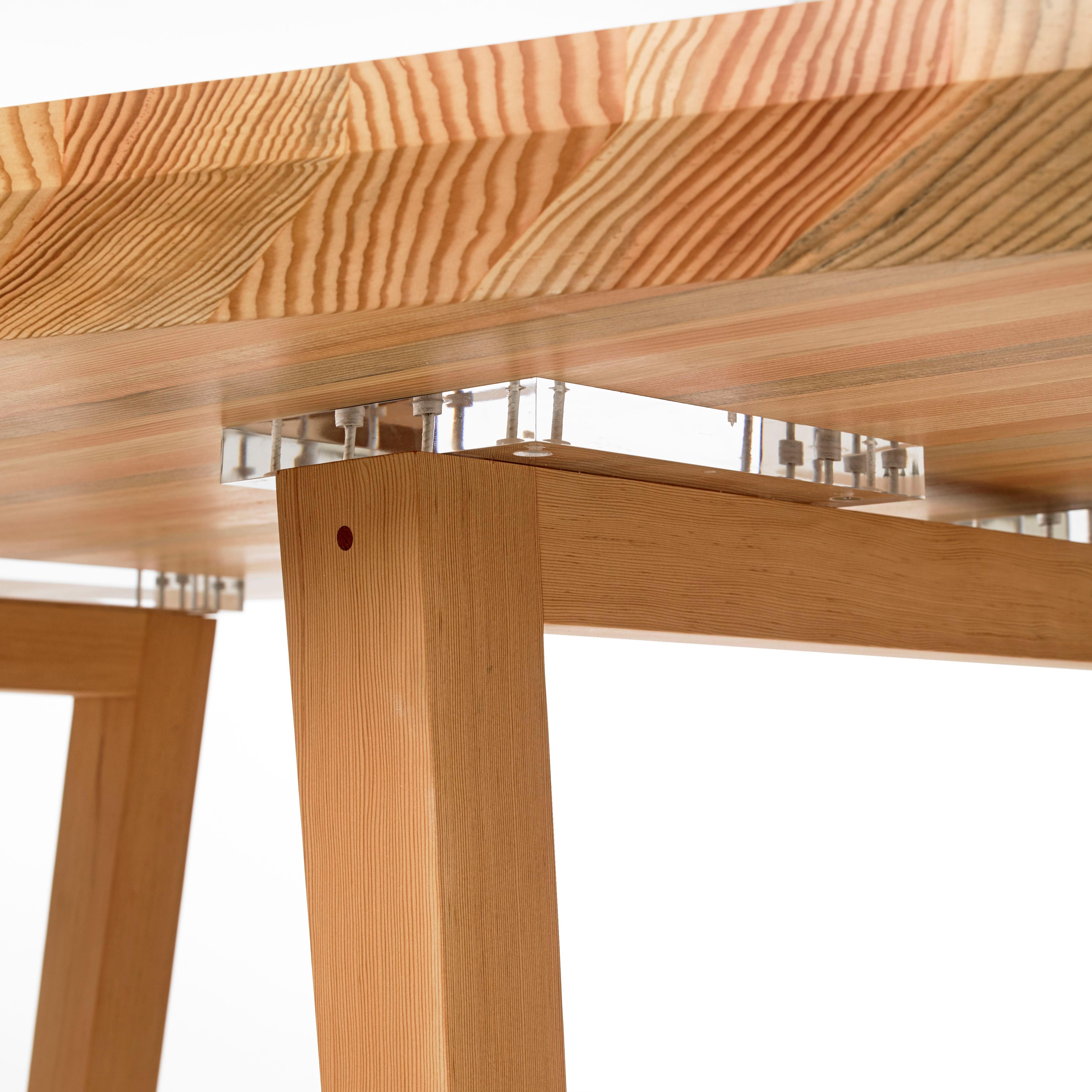 Hand-Crafted Kaiwa Angular Solid Fir Meeting Table by Autonomous Furniture For Sale