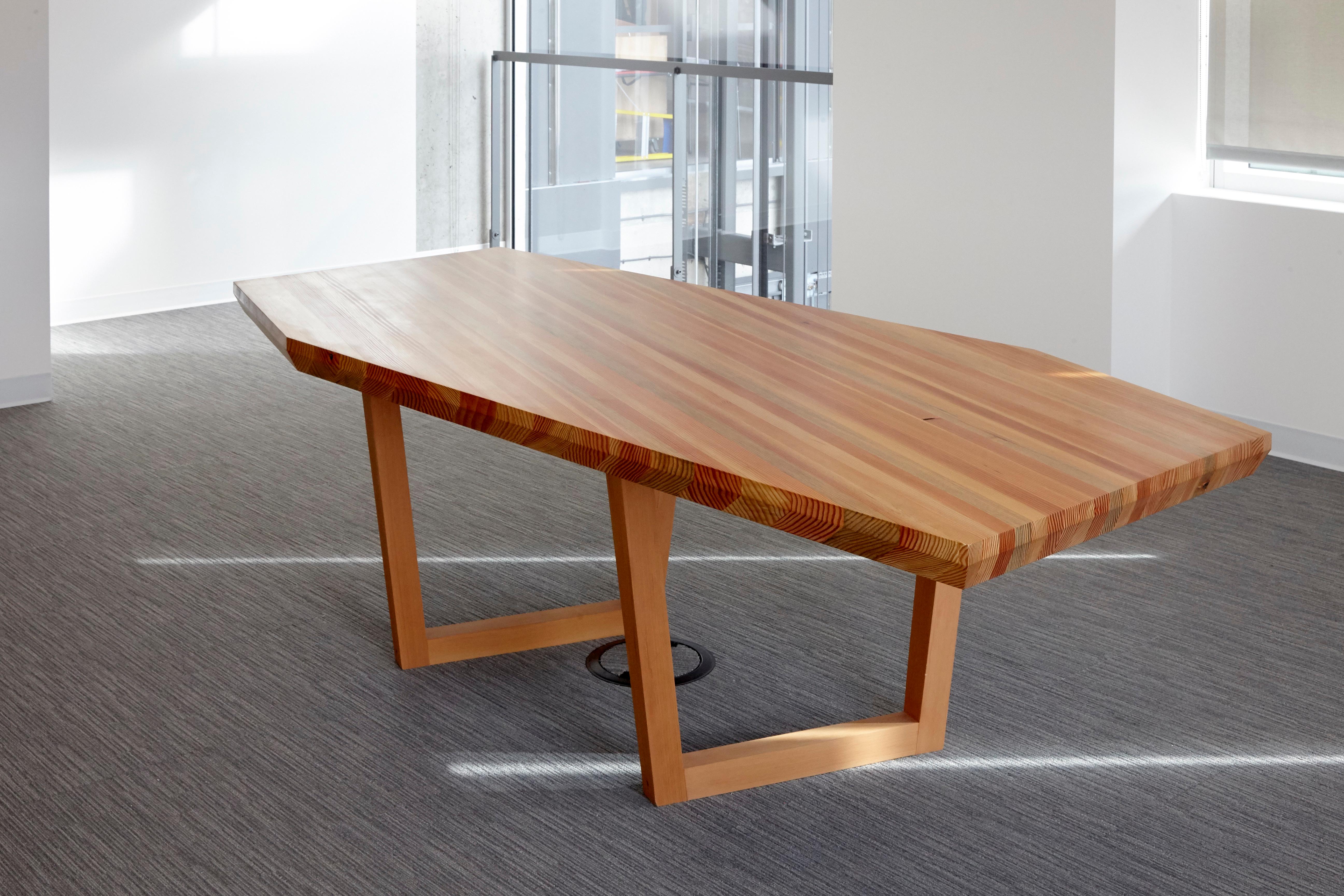 Kaiwa Angular Solid Fir Meeting Table by Autonomous Furniture In New Condition For Sale In Victoria, BC
