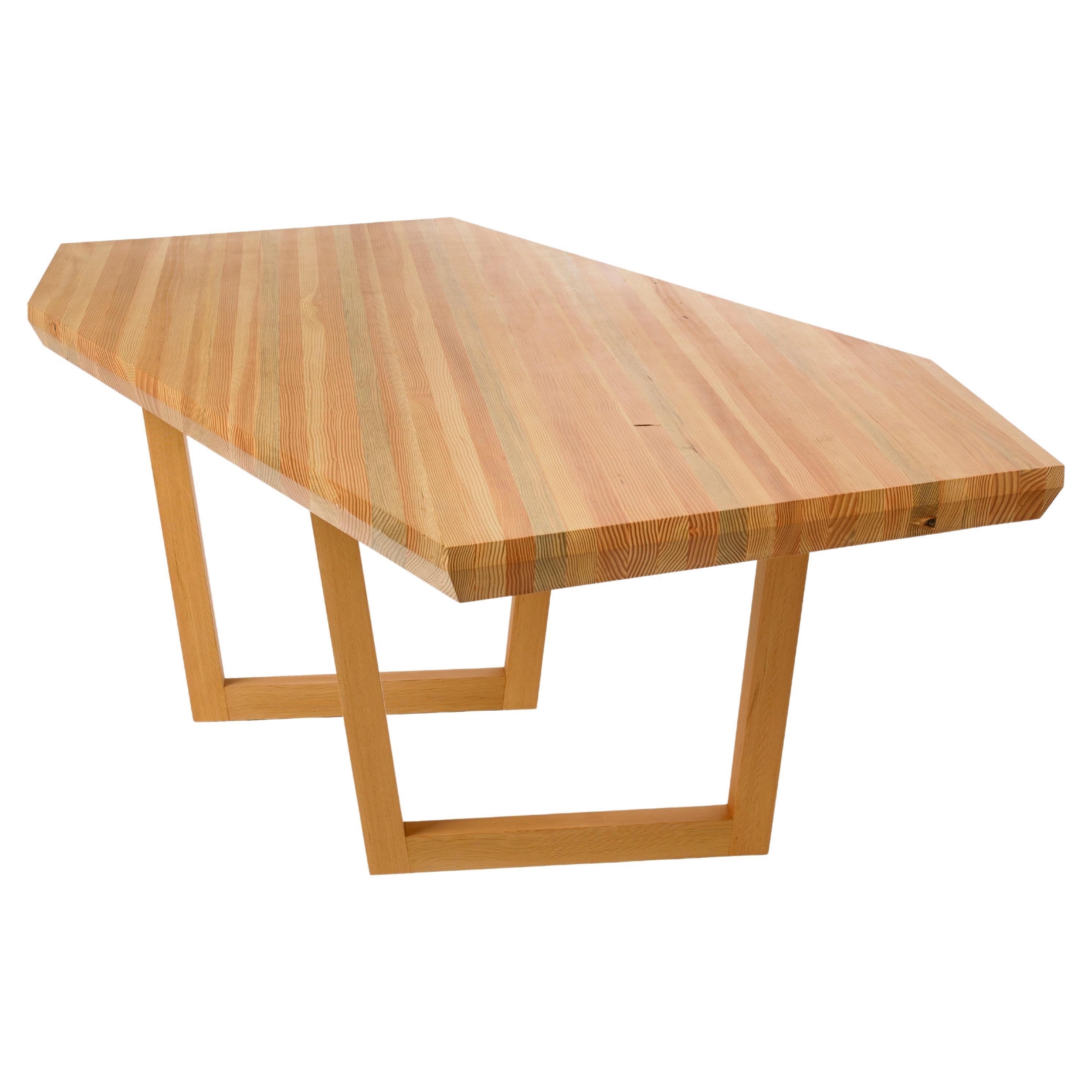 Kaiwa Angular Solid Fir Meeting Table by Autonomous Furniture For Sale