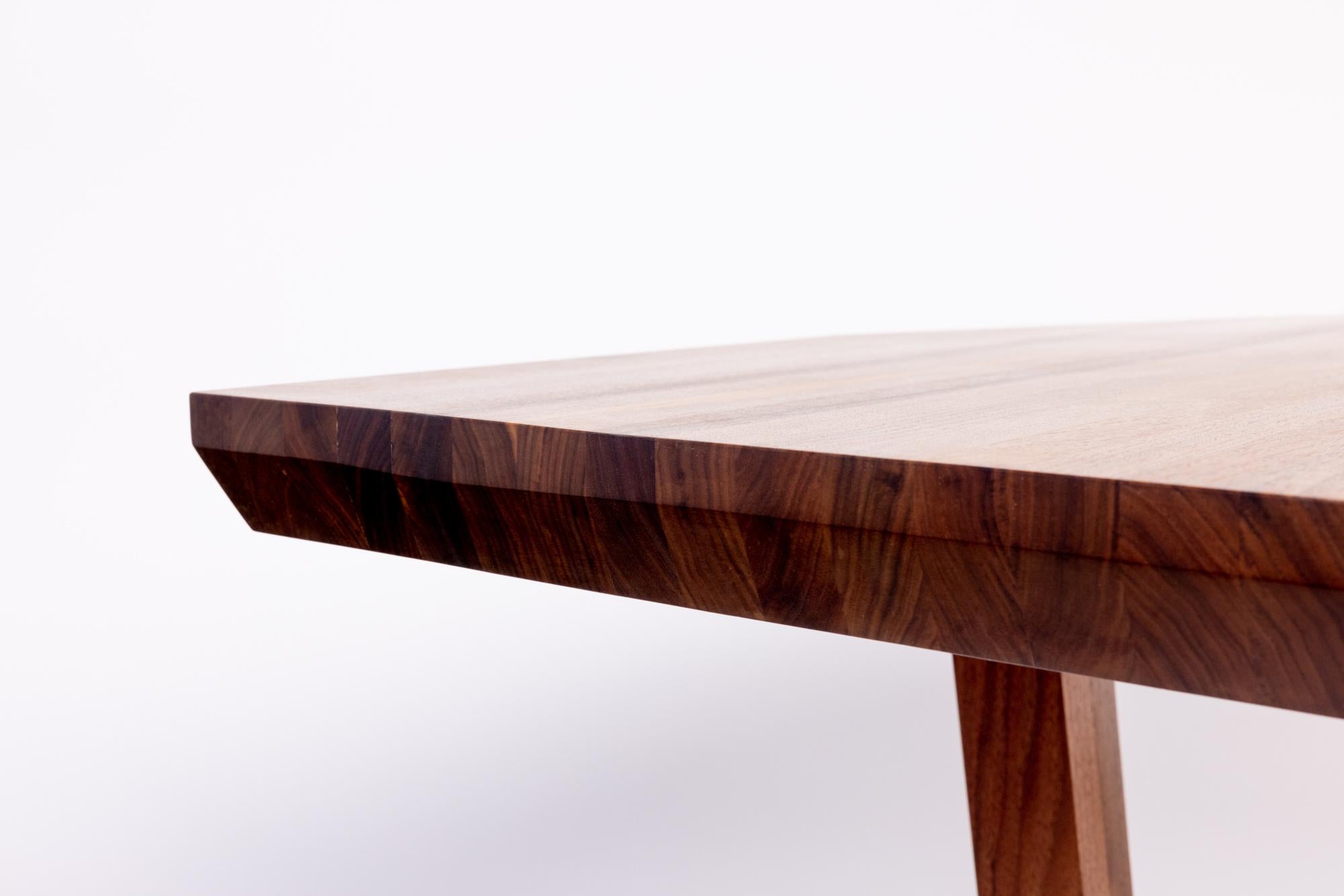 Kaiwa Angular Solid Walnut Dining Table by Autonomous Furniture In New Condition For Sale In Victoria, BC