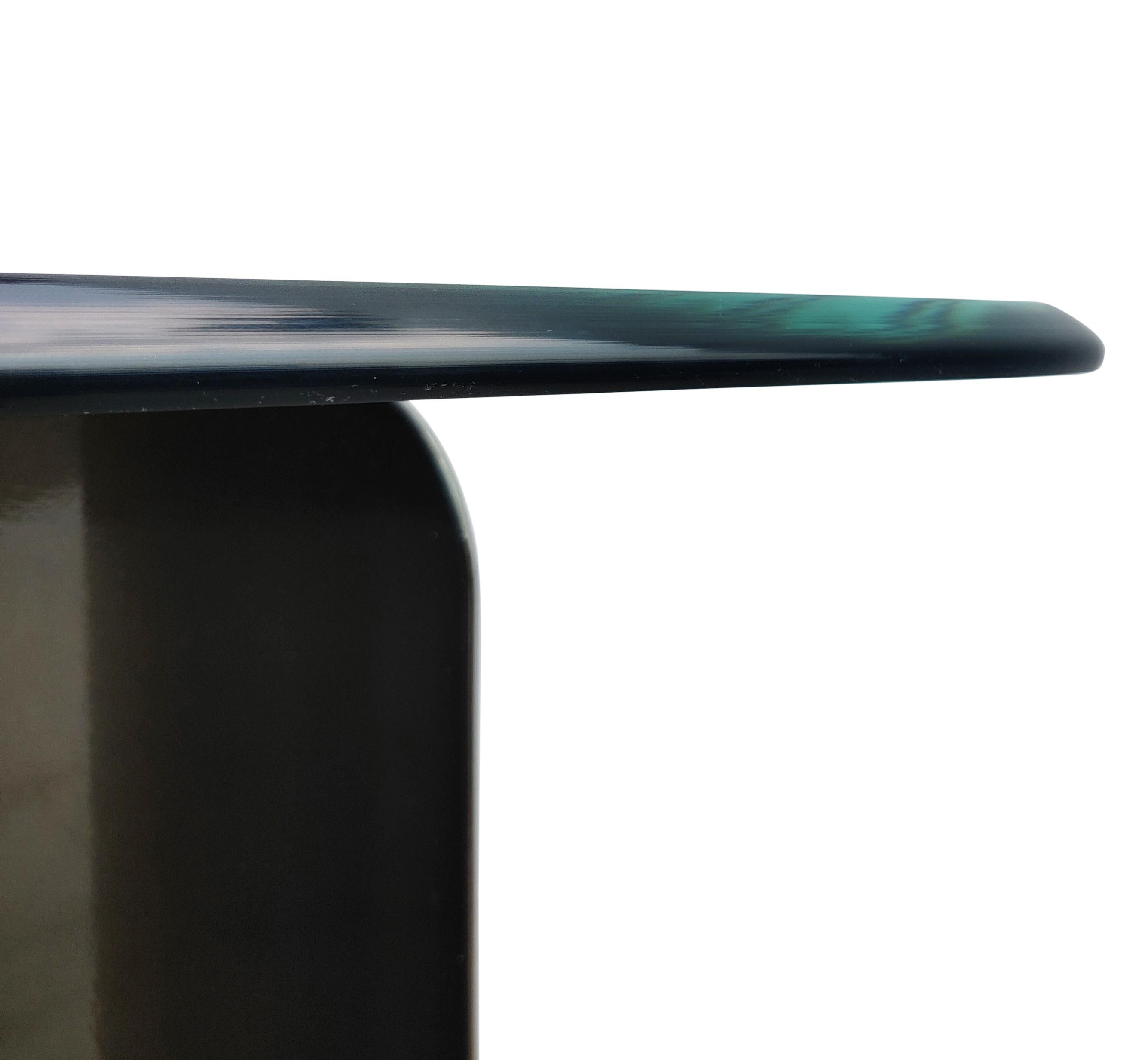 Kaizo Oto pour DIA Bronze Powdercoated Curved Steel Teardrop Glass Post-Modern en vente 2