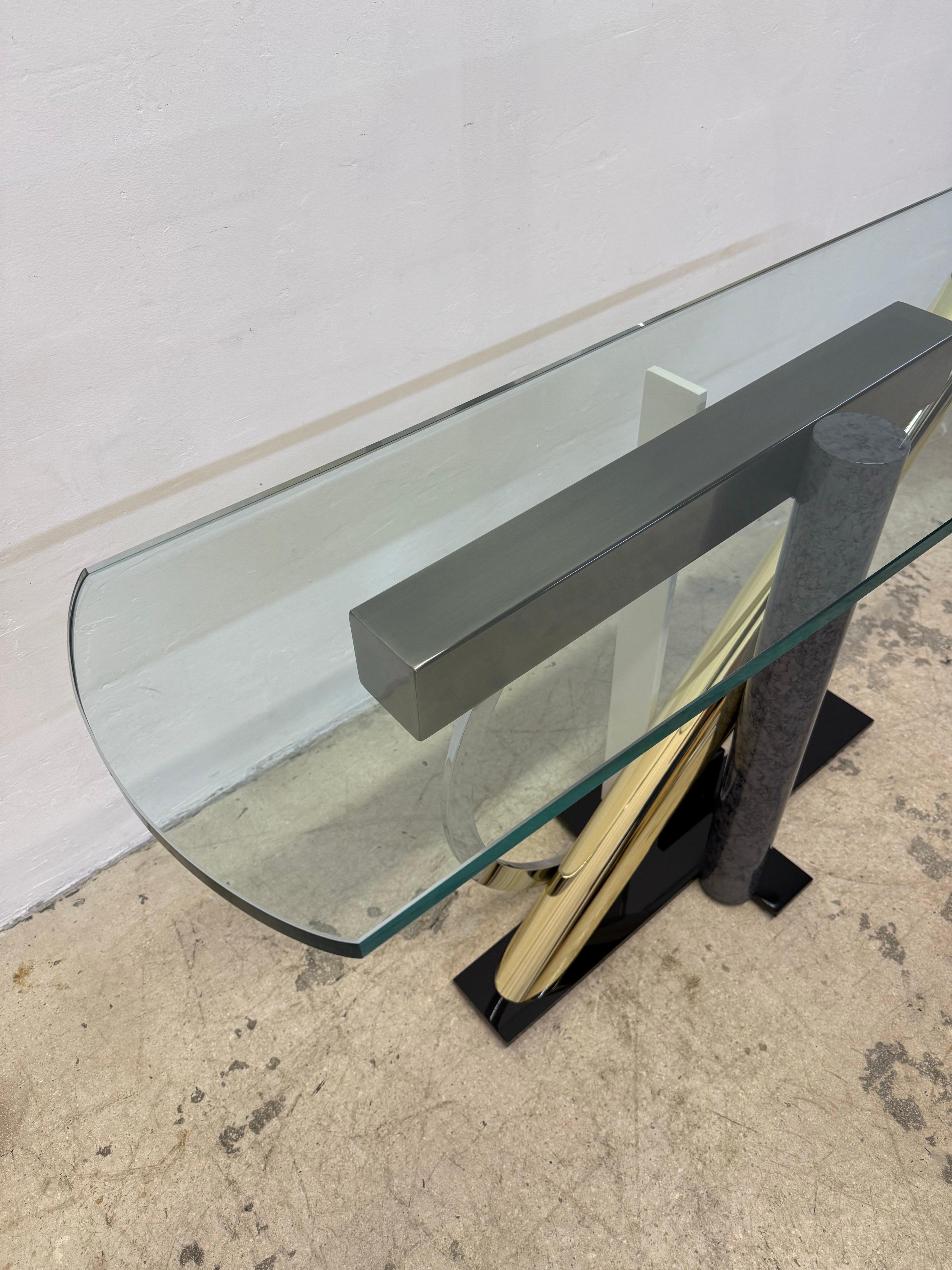 Kaizo Oto for Dia Postmodern Memphis Style Console Table For Sale 3