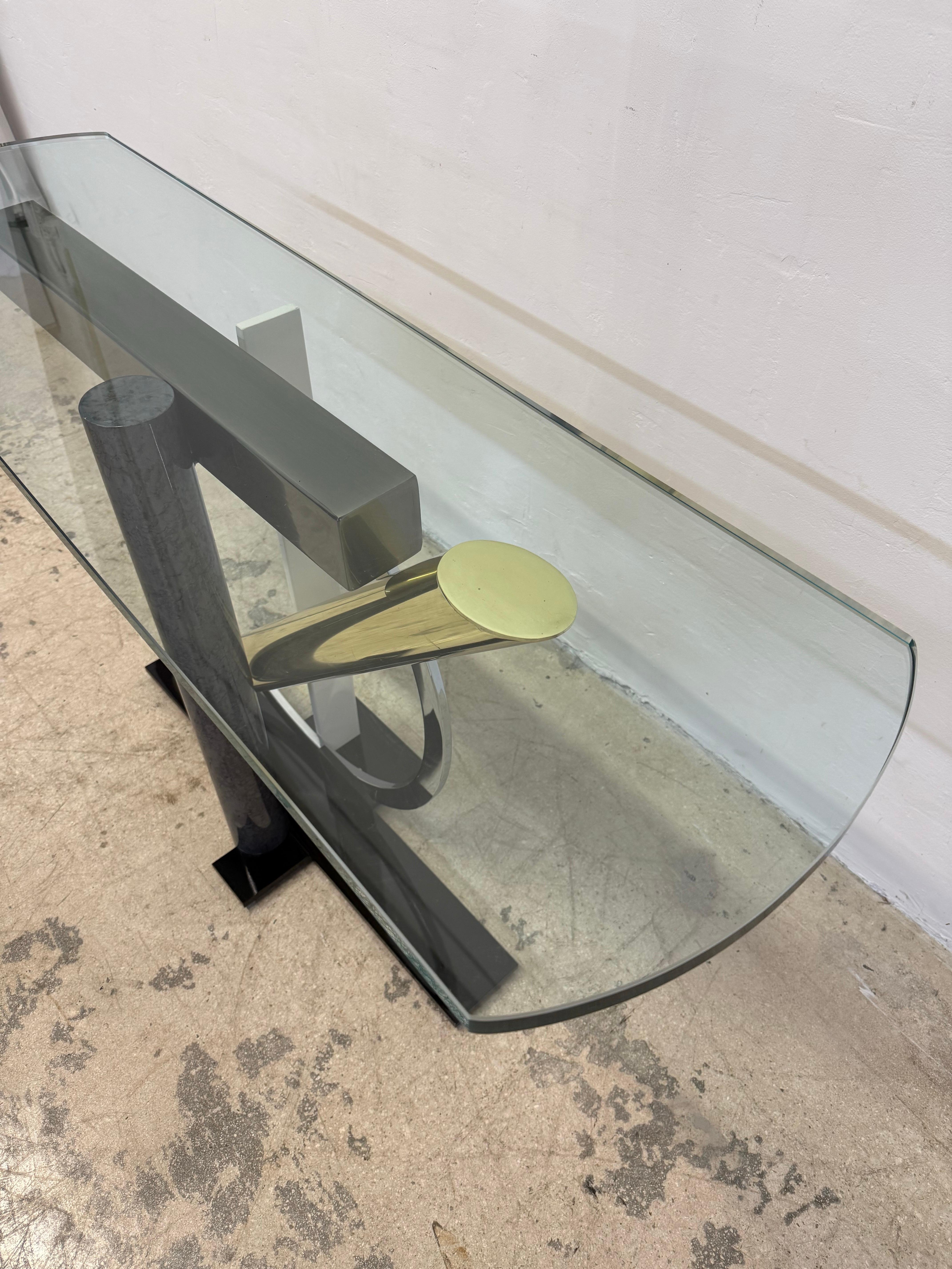Kaizo Oto for Dia Postmodern Memphis Style Console Table For Sale 6