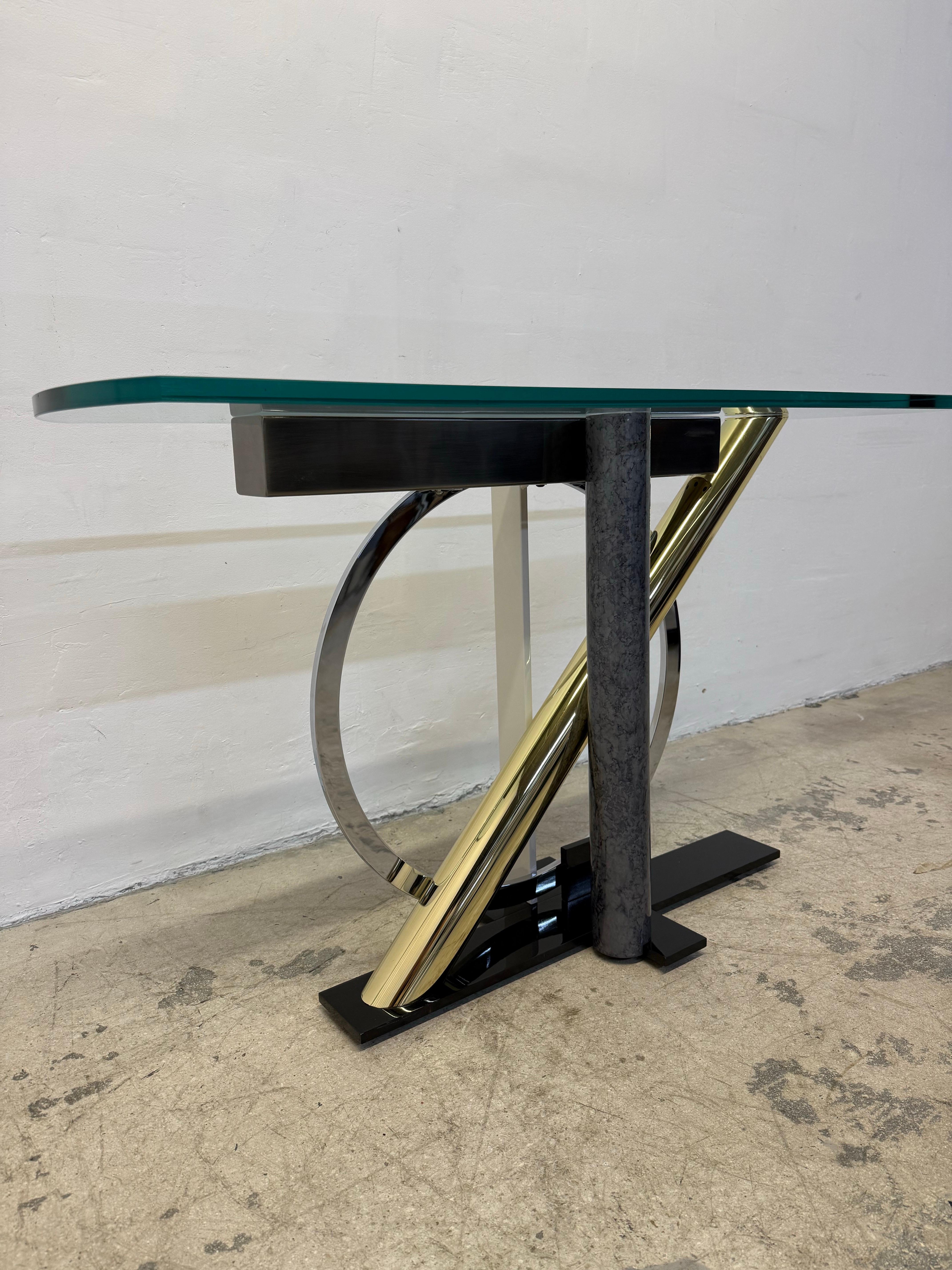Kaizo Oto for Dia Postmodern Memphis Style Console Table For Sale 1