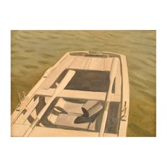 Kaj Bernstone 'B. 1947', Swedish Artist, Oil on Canvas, Dinghy with Oars
