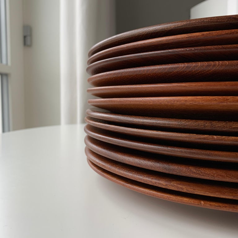 Kay Bojesen Midcentury 12 Teak Serving Dishes For Sale at 1stDibs