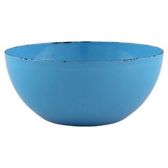 Vintage Kaj Franck for Finel, Light Blue Bowl in Enamelled Metal
