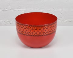 Kaj Franck, Arabia Finland, enamel bowl & original box, 1960s mid-century, super