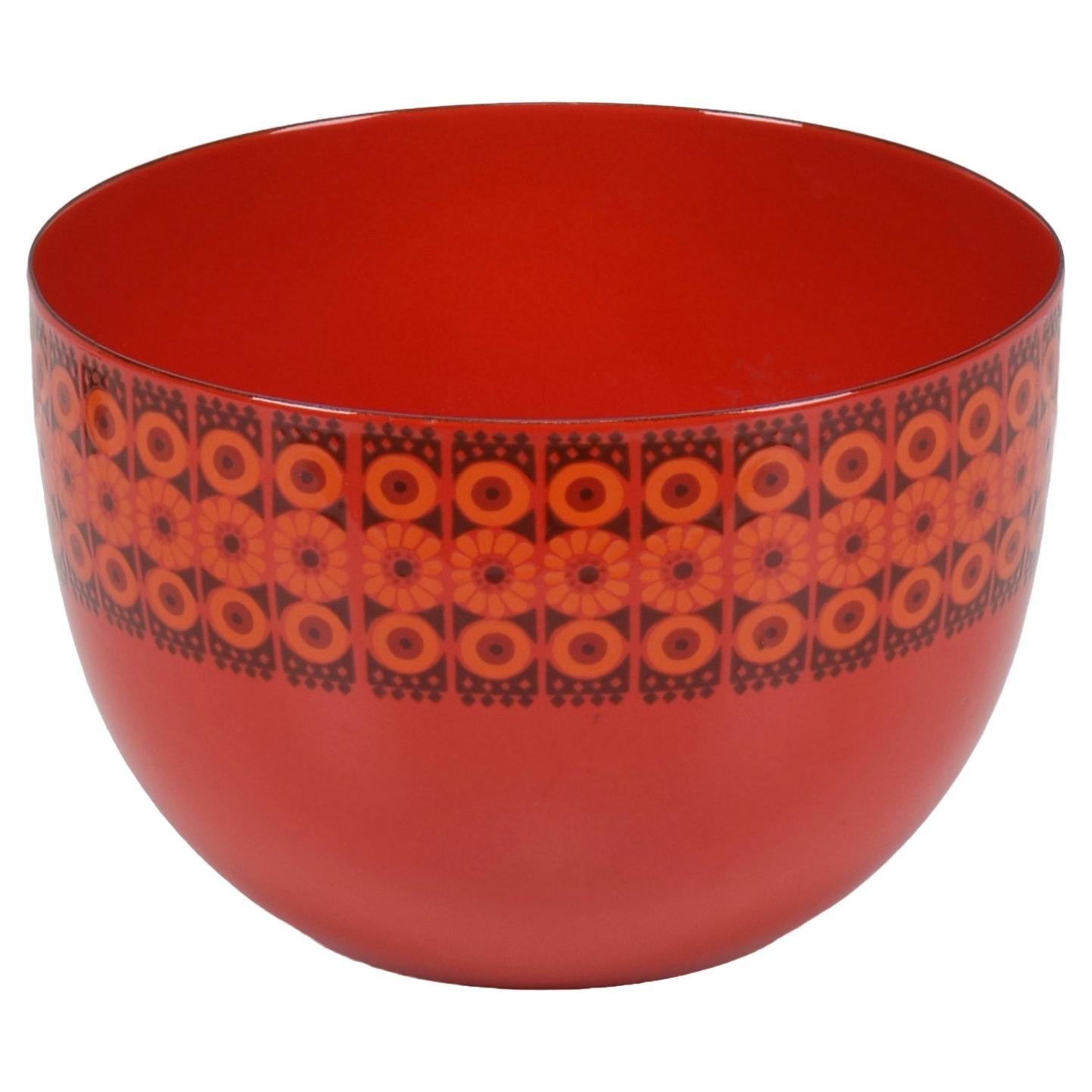 Kaj Franck, Arabia Finland, enamel bowl & original box, 1960s mid-century, super For Sale