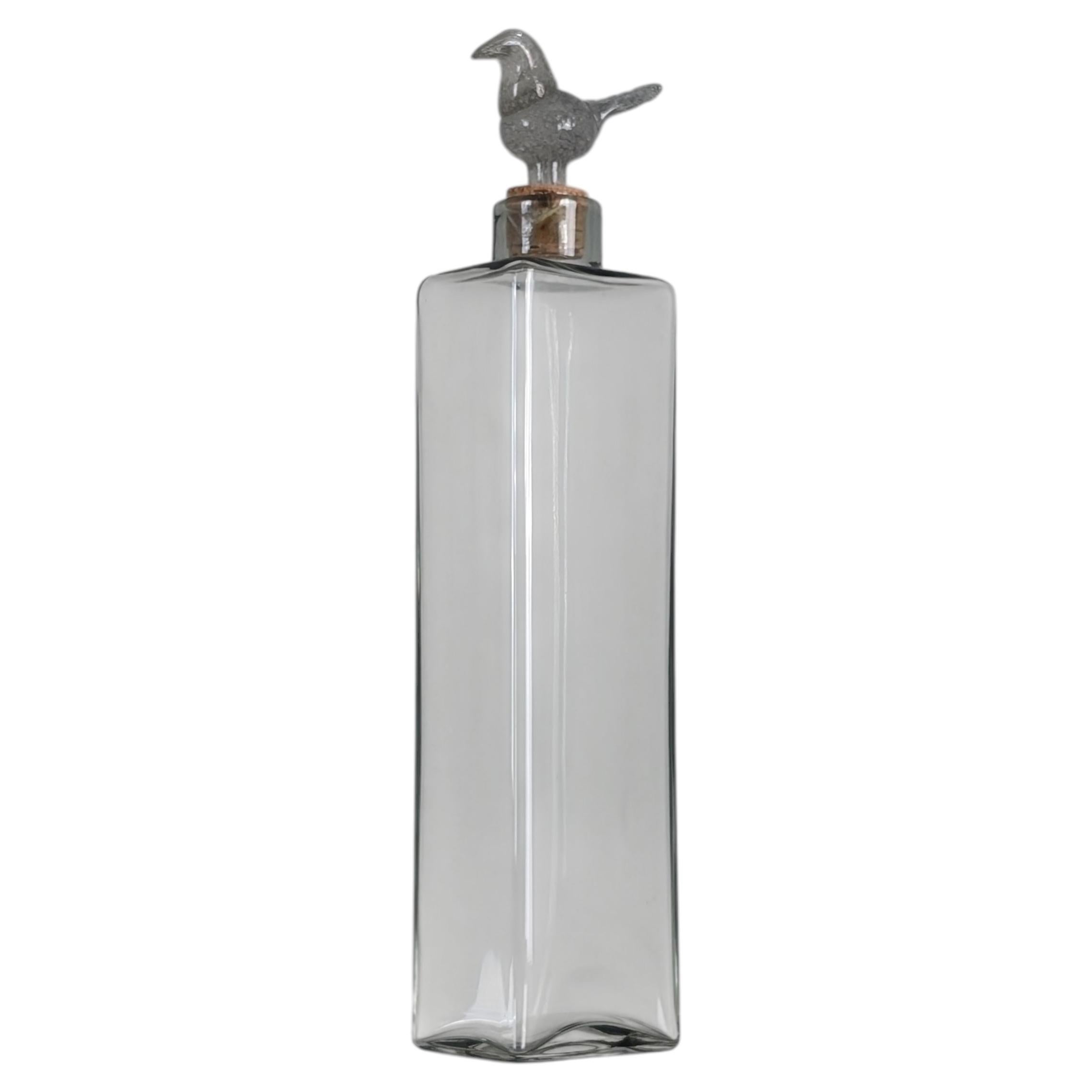 Botella de vidrio soplado Kaj Franck Modelo KF 508 para Nuutajärvi Finlandia 1962